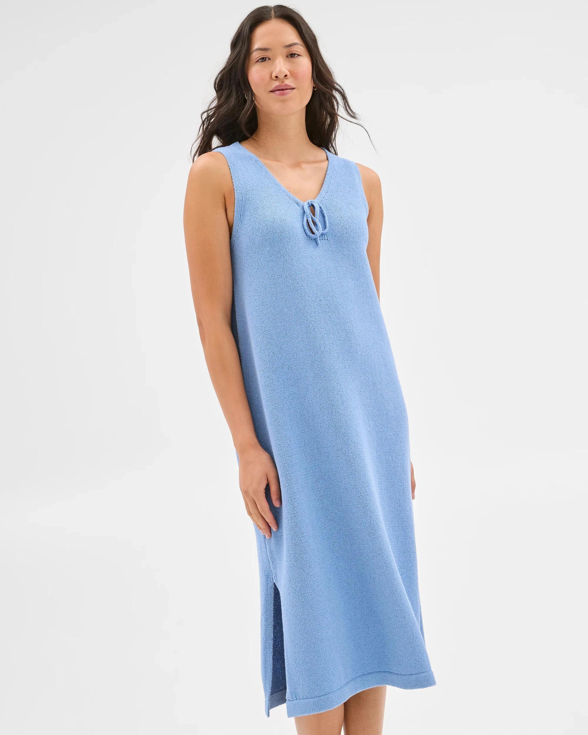 2 Target Australian Cotton Blend Boucle Knit Midi Dress ASHLEIGH BLUE, 2 of 6