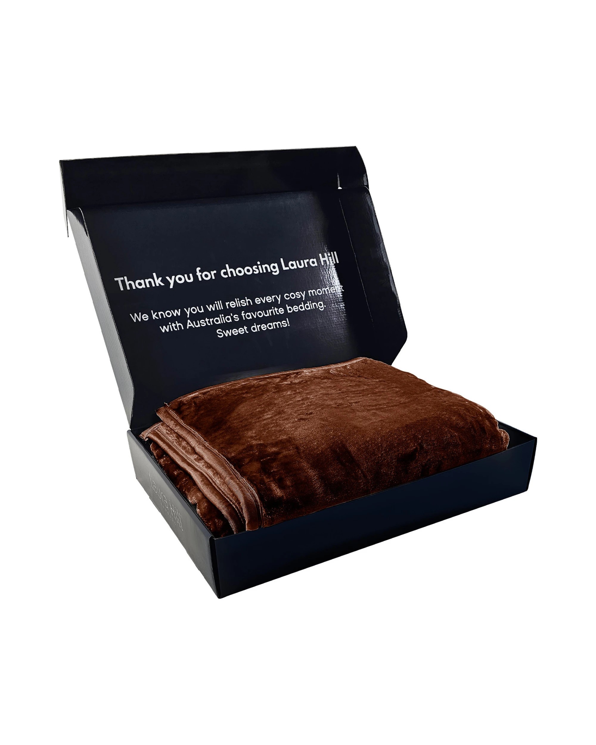 6 Laura Hill 600-gsm Mink Blanket Double-sided Soft Plush Bed Faux Throw Rug Wine Chocolate
 - Queen Bed, 6 of 7