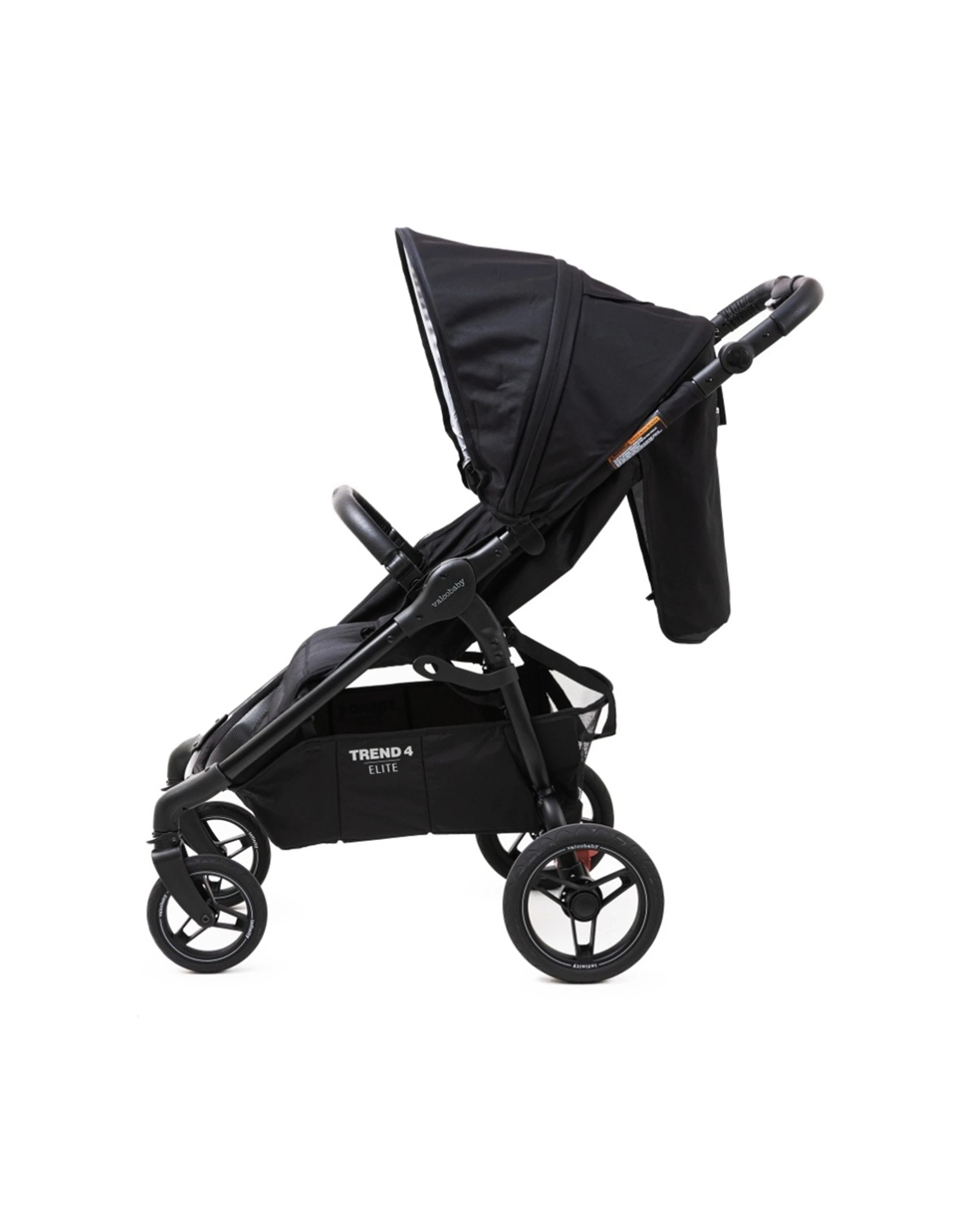 2 ValcoBaby Trend 4 Elite Stroller Pram One-Hand Fold Infinity Wheels Light - Black, 2 of 9