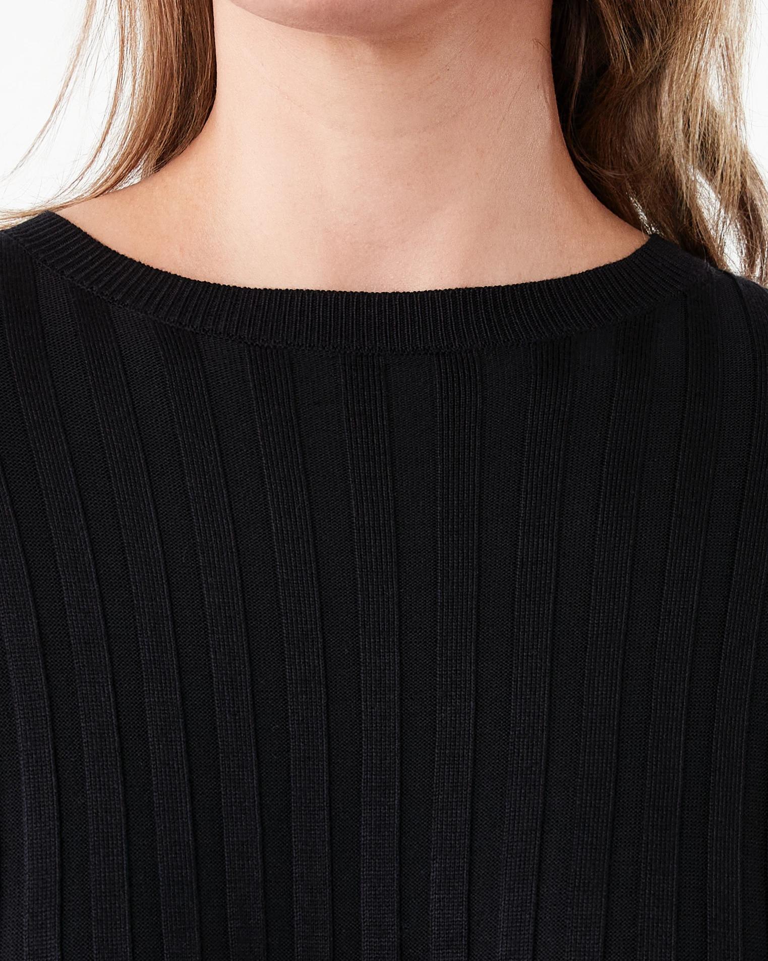 5 Long Sleeve Waist Tie Maxi Dress Black, 5 of 7