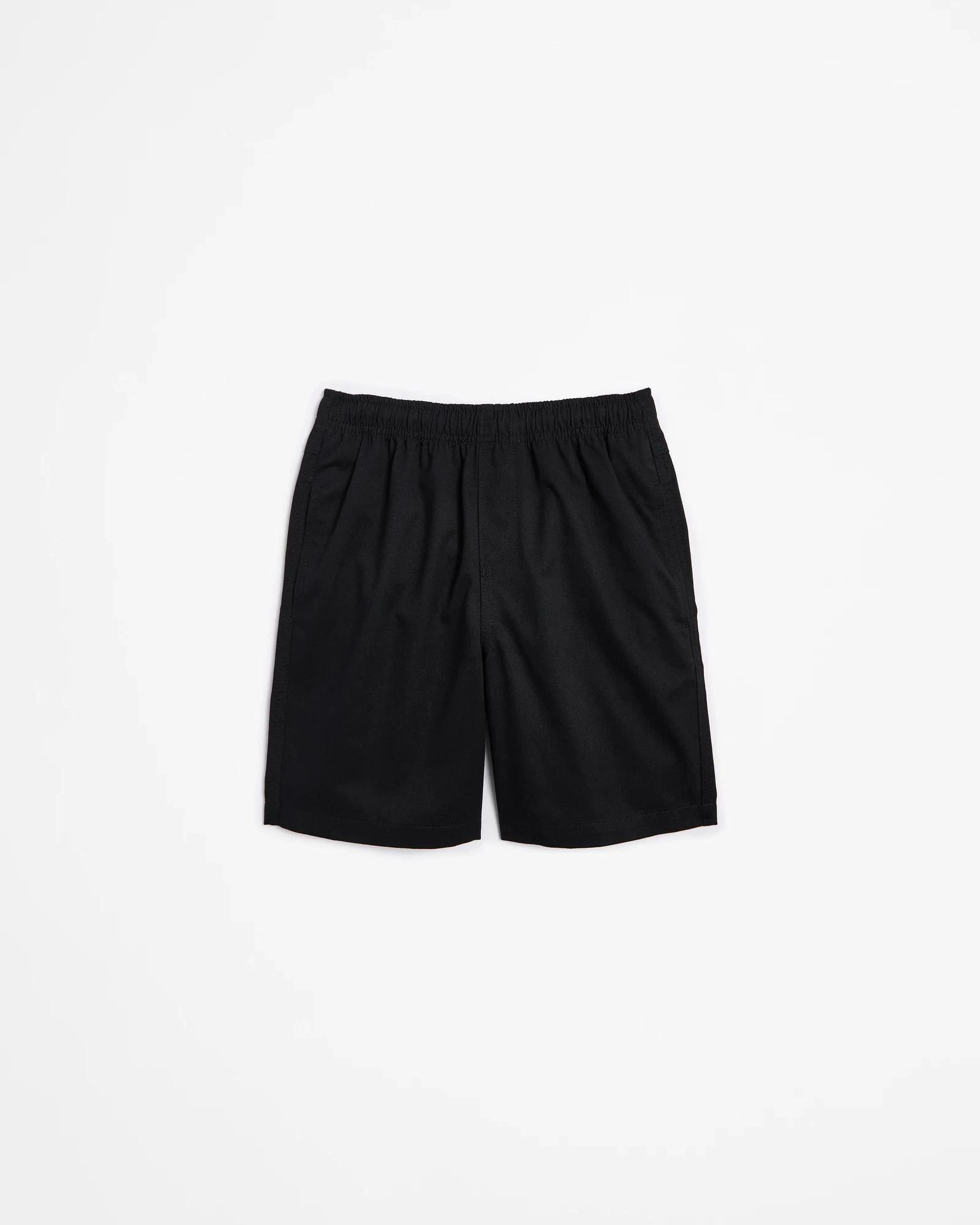 1 Target Kids Australian Cotton Blend 2 Pack School Drill Shorts BLACK, 1 of 3
