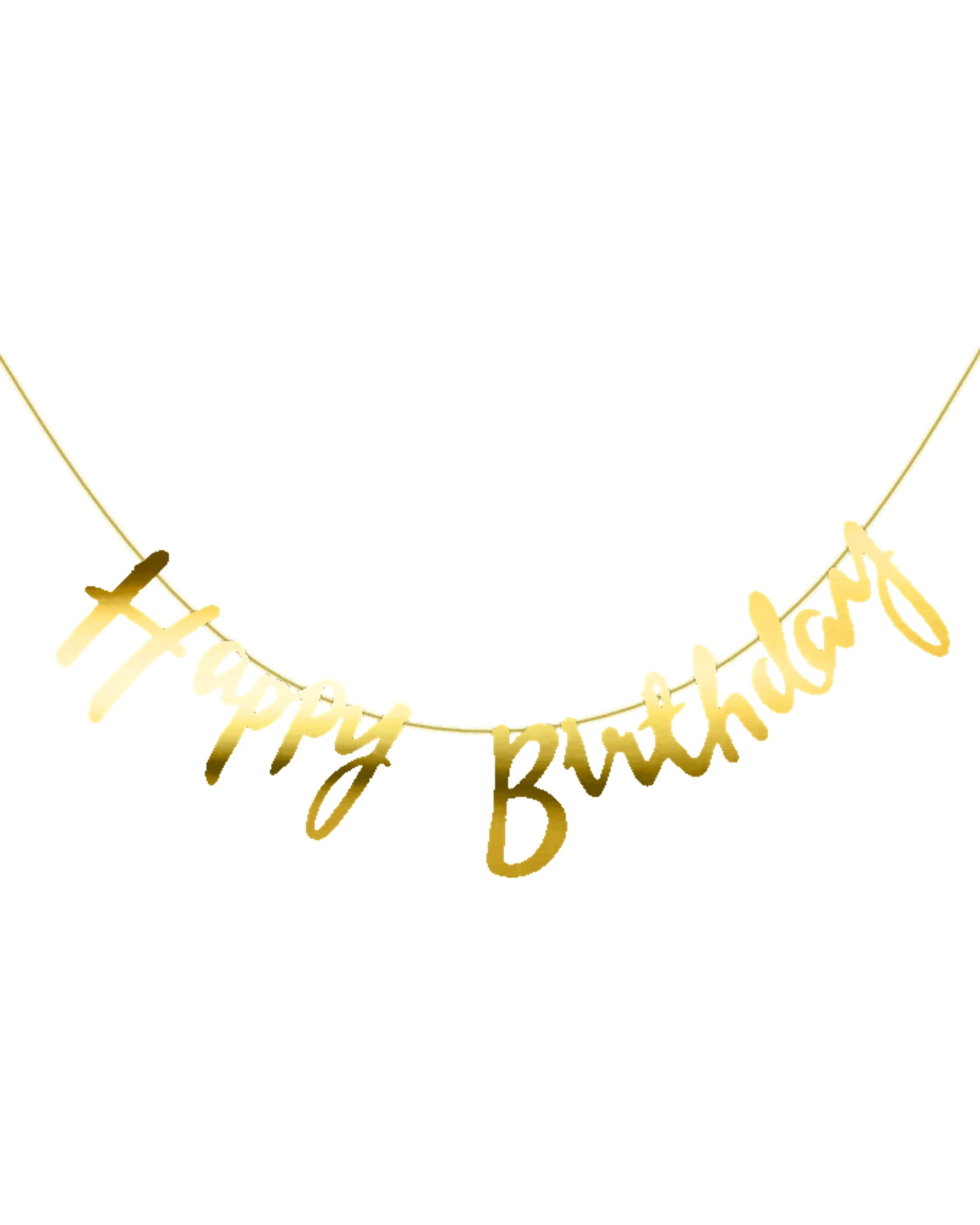 1 Party Maker Happy Birthday Letter Banner - Gold, 1 of 1