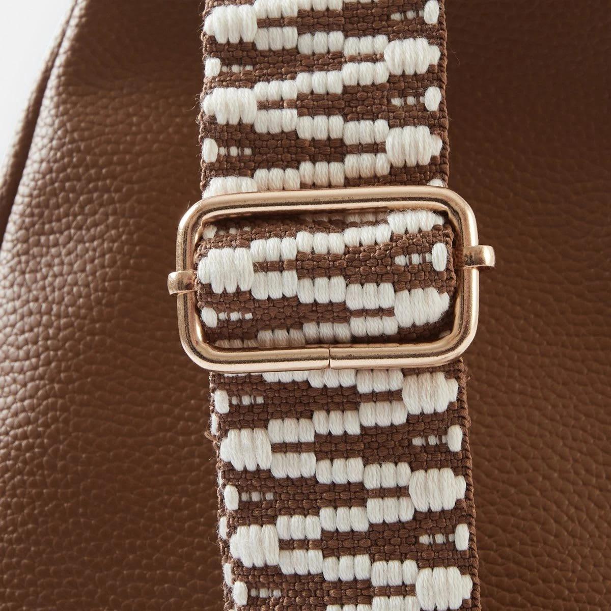5 Contrast Pebble Sling Bag Coco Brown, 5 of 6