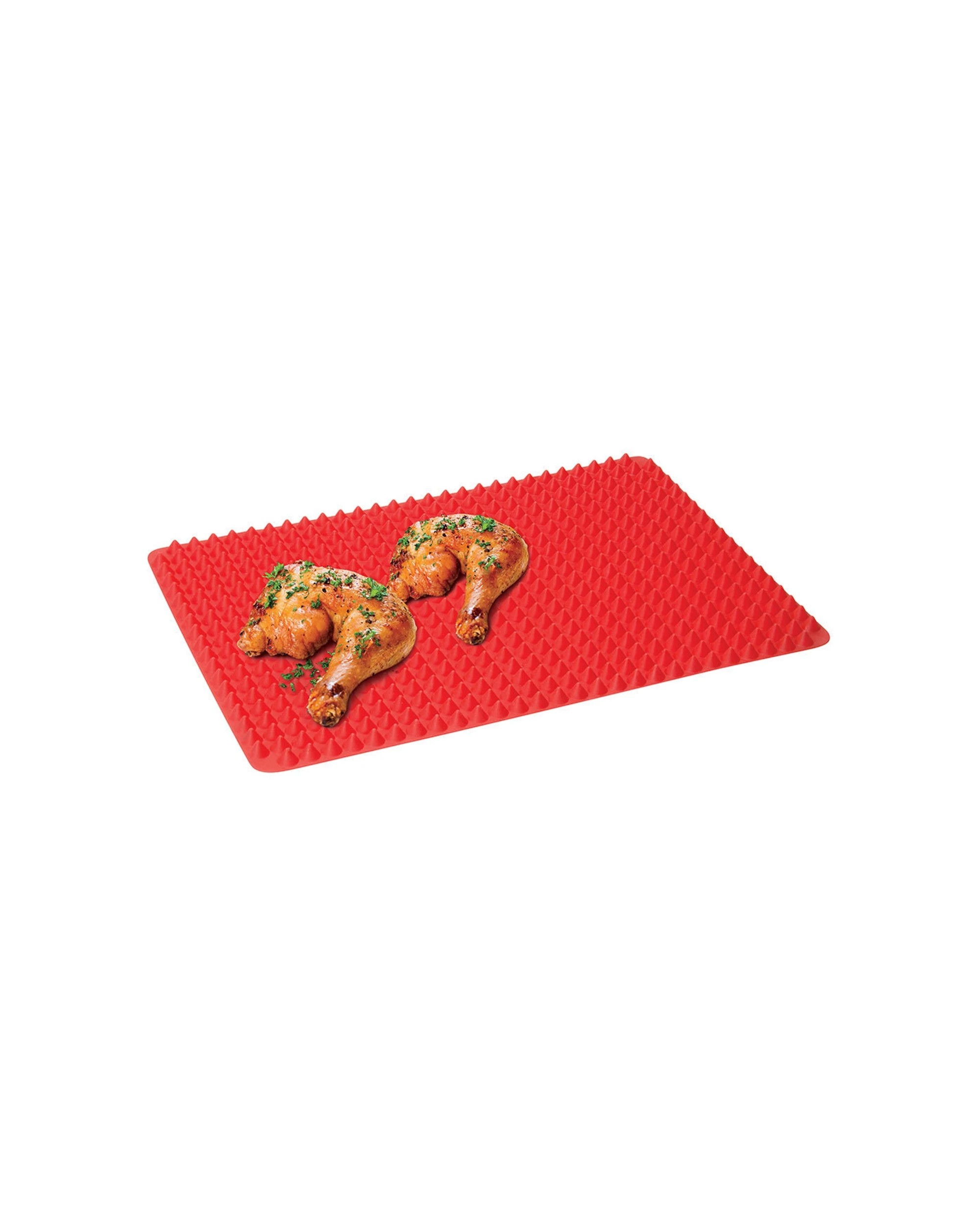 1 Avanti Silicone Fat Reducing Cooking Mat 41 X 29 X 1cm Non-stick Oven Mat - Red, 1 of 2