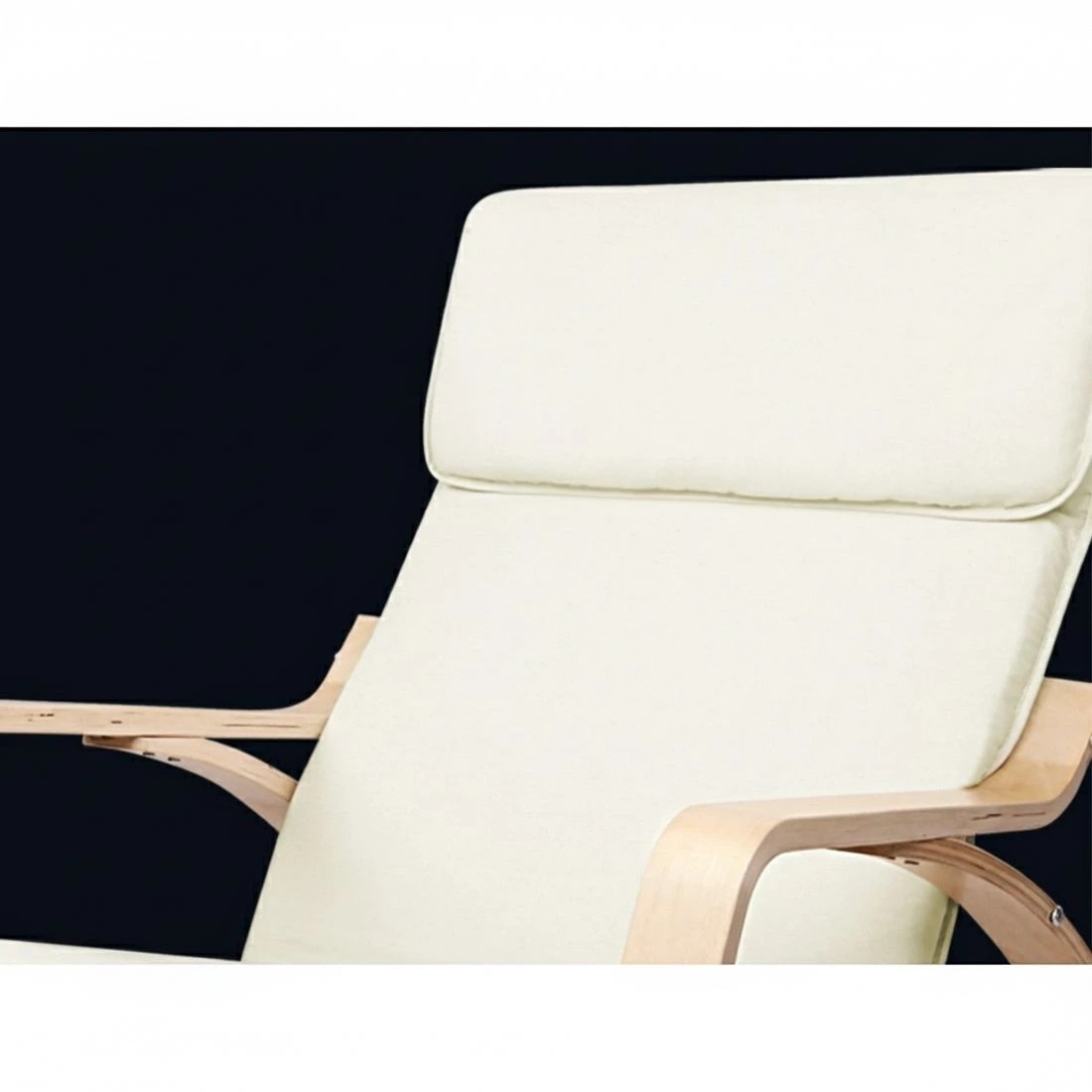 4 Artiss Rocking Armchair Footstool Bentwood - Beige, 4 of 8