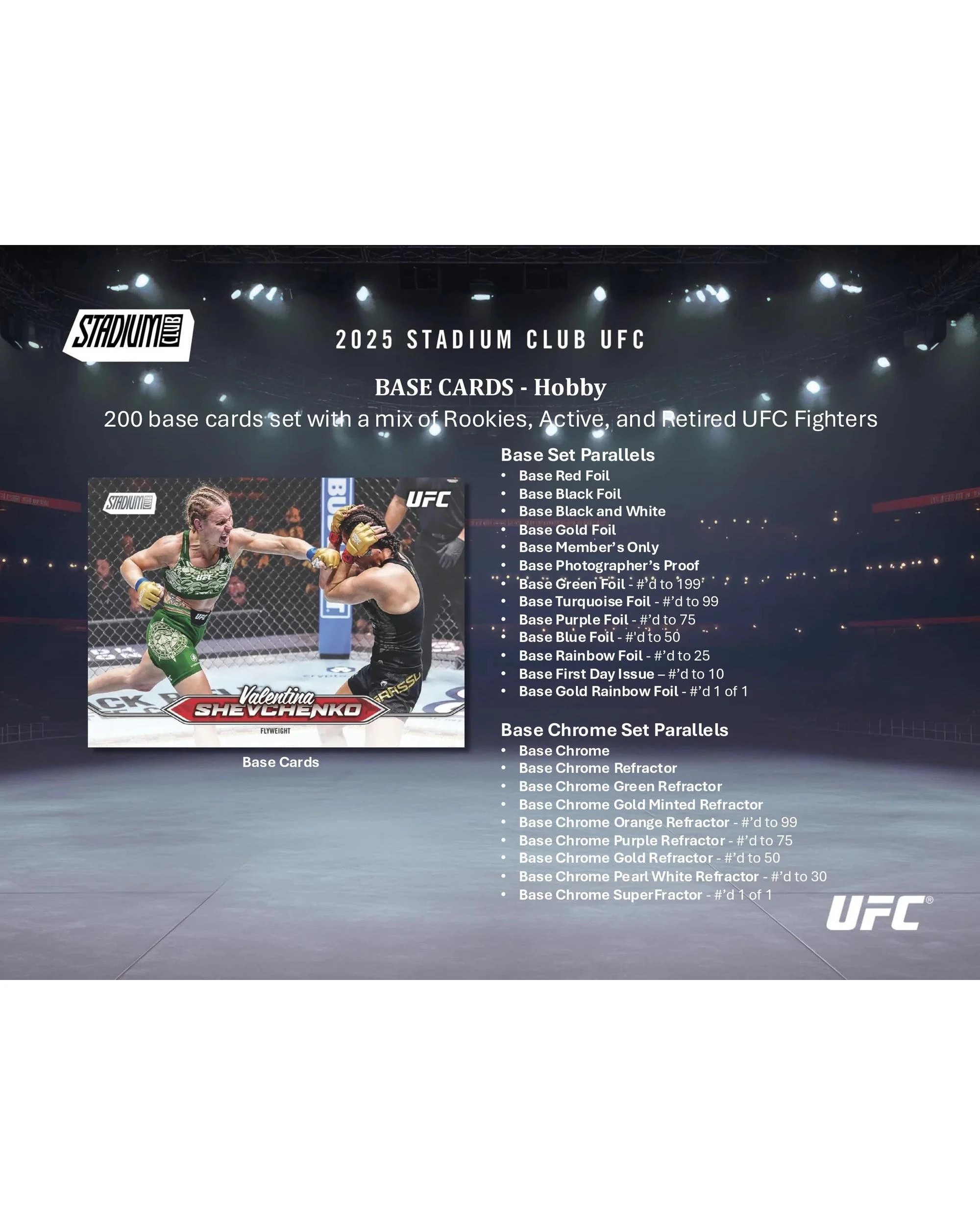 3 Topps 2025 UFC Stadium Club Hobby Pack, 3 of 5