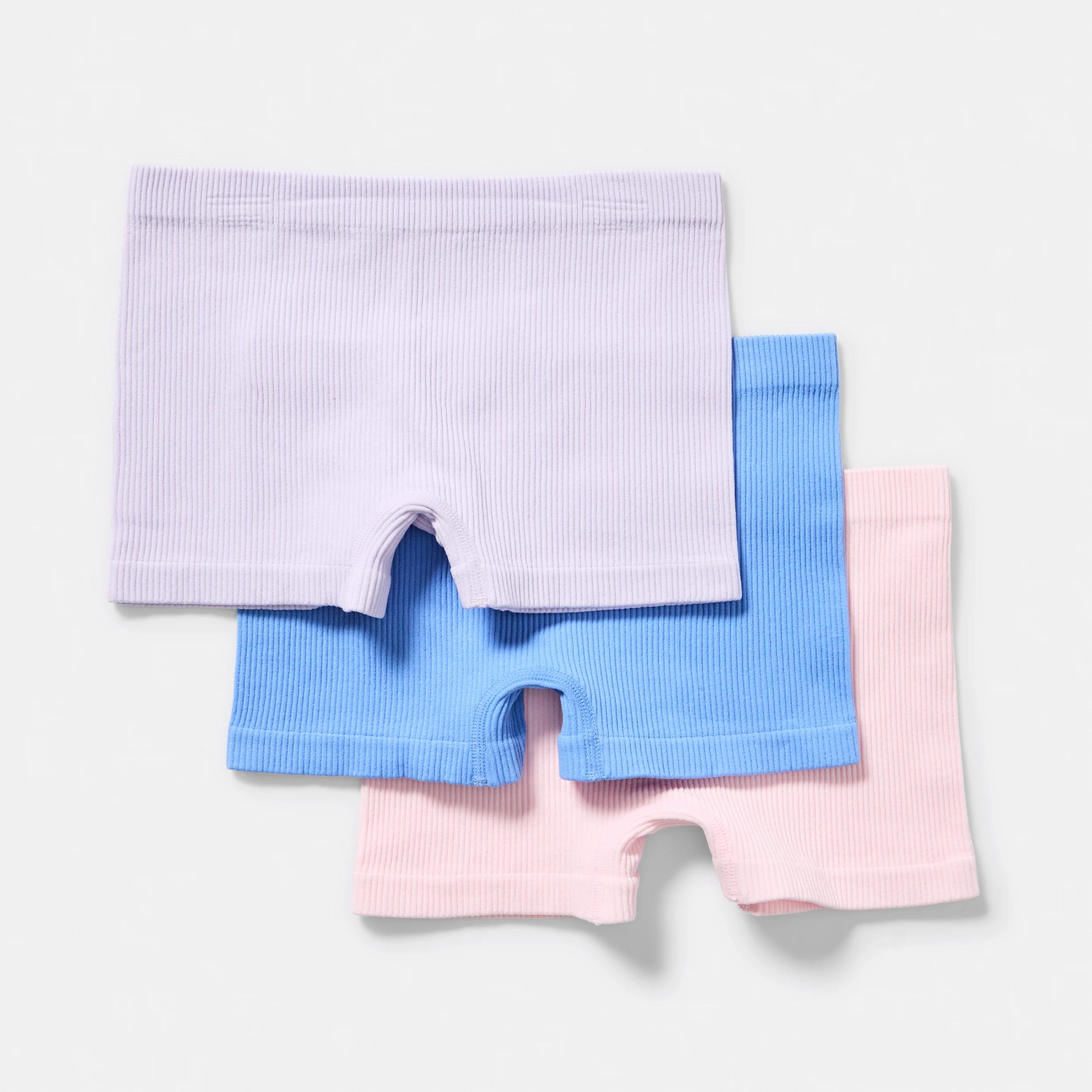 2 3 Pack Rib Seamfree Shorties PINK, BLUE, 2 of 5