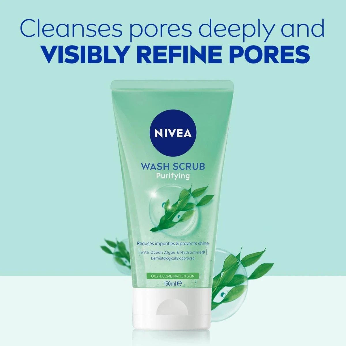 6 Nivea Purifying Wash Scrub 150ml - Ocean Algae and Hydramine, 6 of 7
