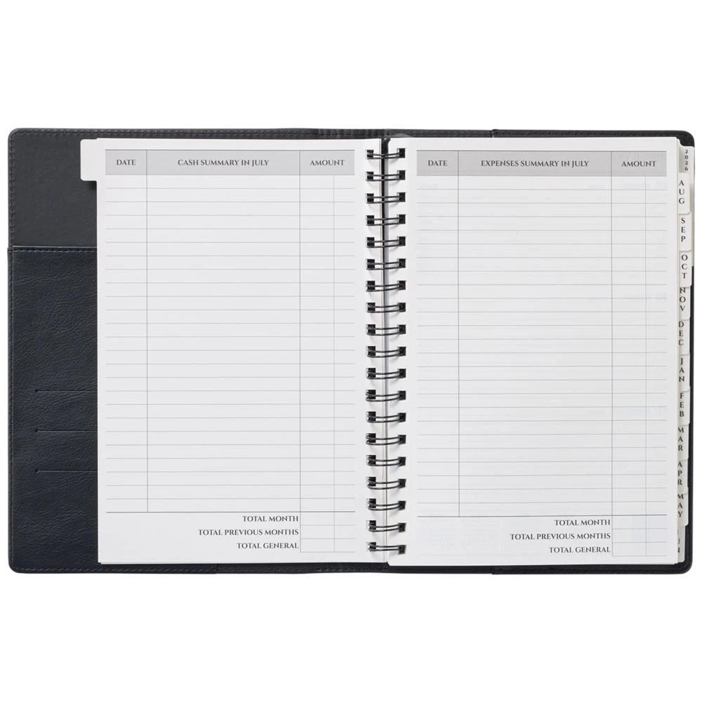 6 J.Burrows B5 Week to View Portfolio FY26/27 Diary Black, 6 of 7
