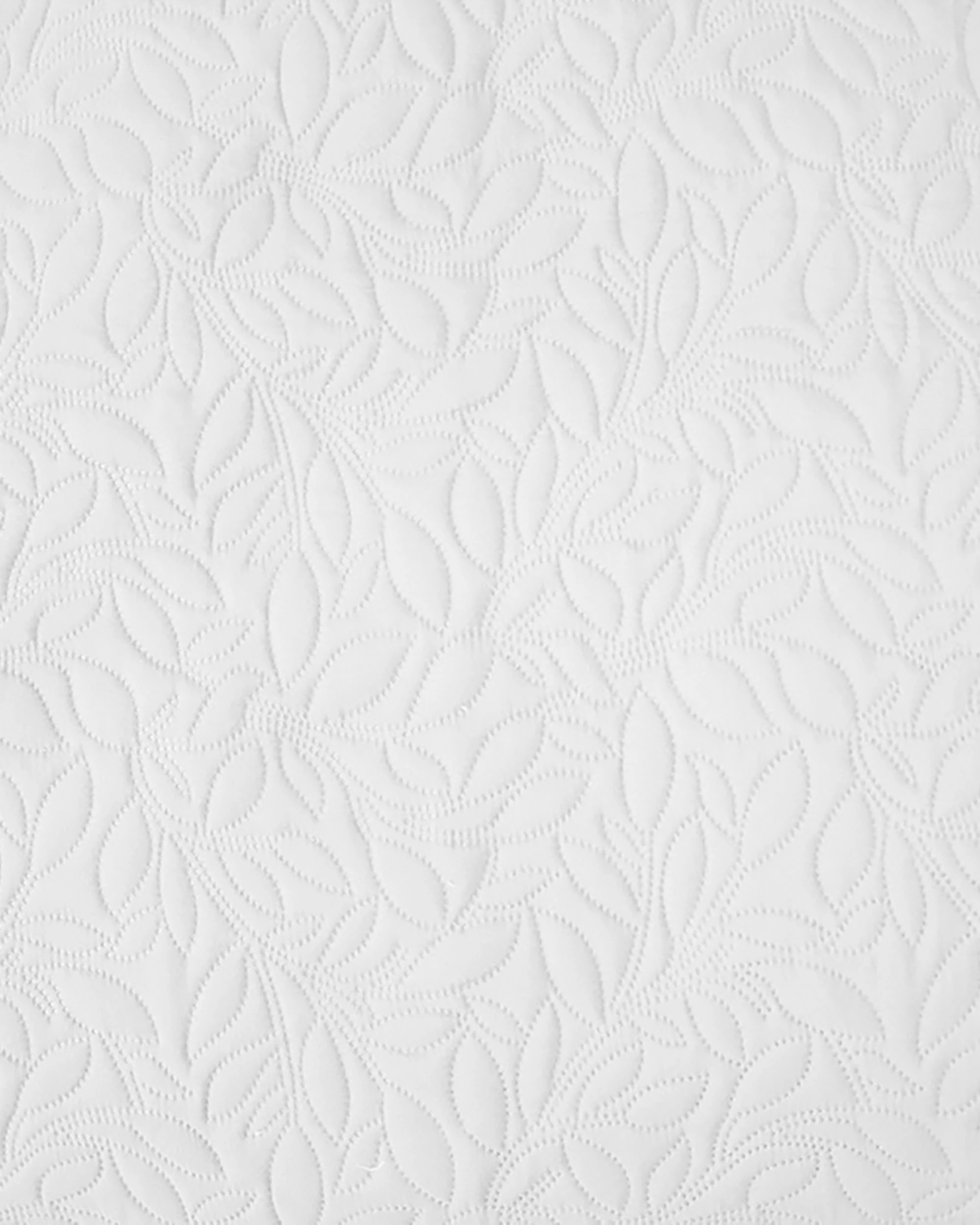 4 Bambury Botanica Embossed Microfibre Lightweight  Coverlet Set - Queen/King - White, 4 of 4