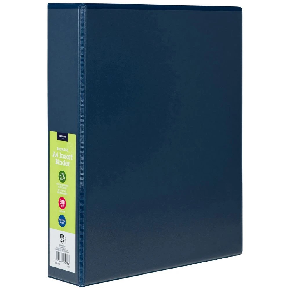 1 J.Burrows Insert Binder A4 2 D-Ring 38mm Blue, 1 of 6