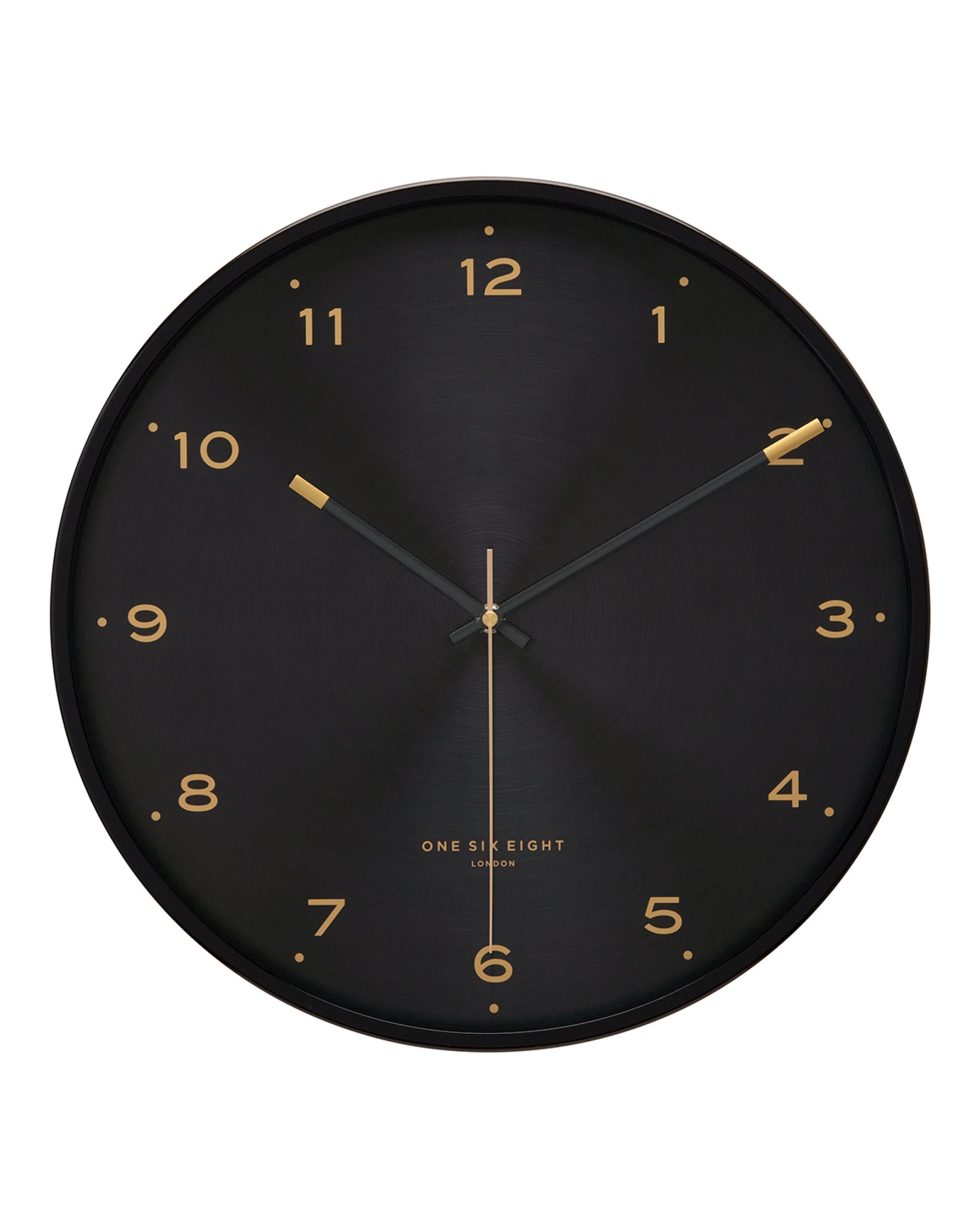 1 One Six Eight London Elsa Silent Wall Clock - 40cm - Black, 1 of 5