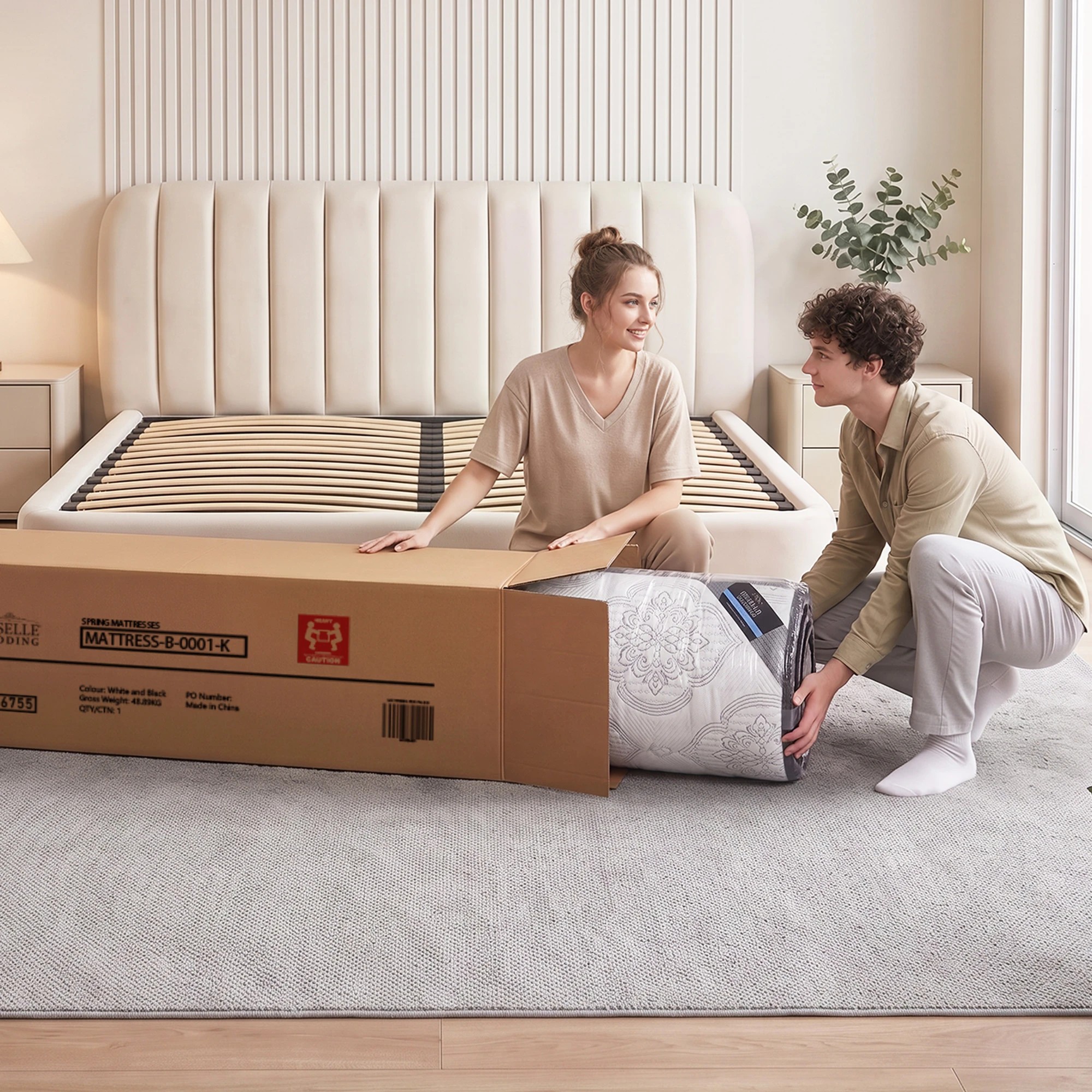 10 Giselle Bedding 34cm Mattress 9 Zone Latex Foam - Double Bed - Multi, 10 of 10
