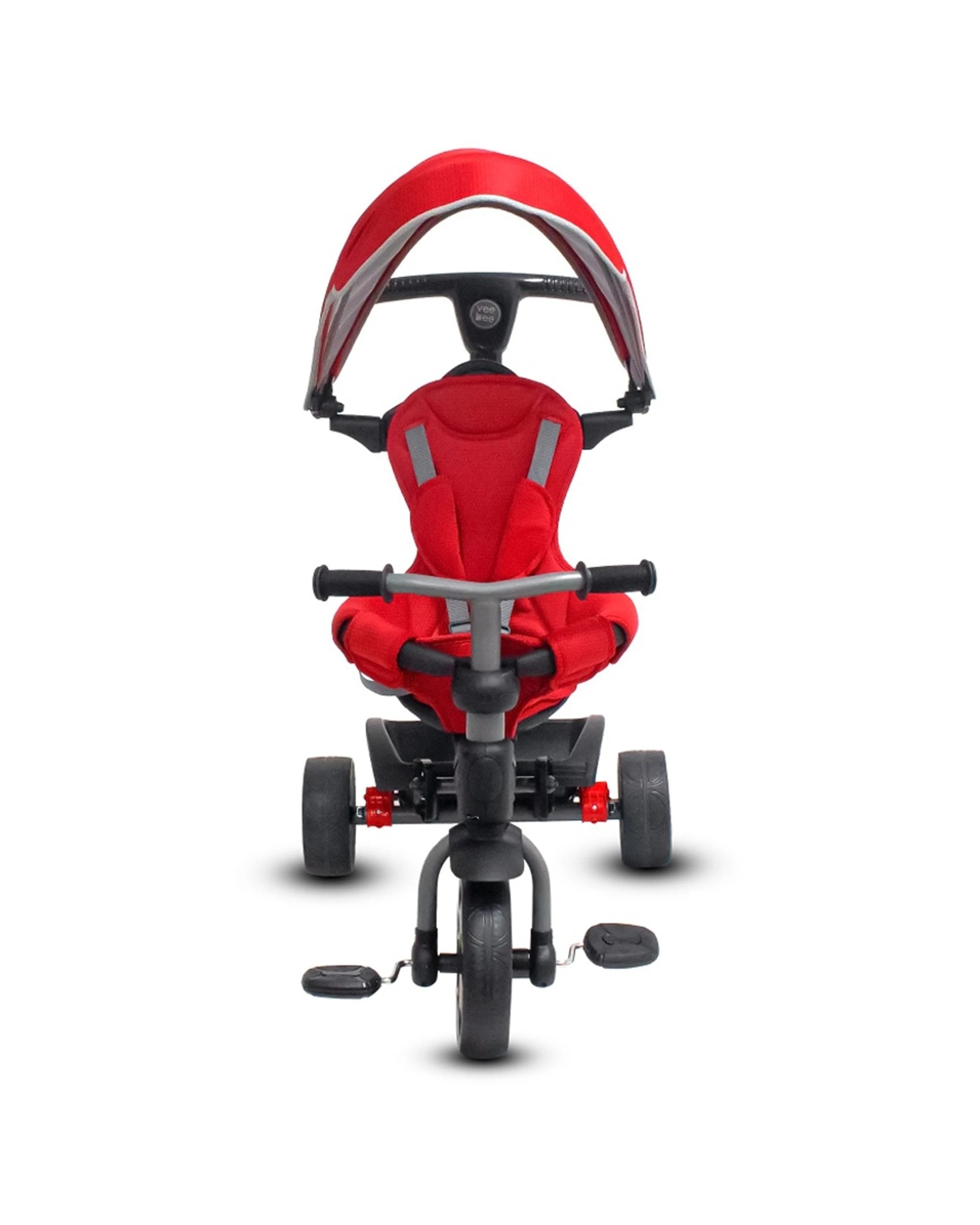 4 VeeBee Explorer Kids Trike Ride On Parent Steering Handle Safety Features - Red, 4 of 5
