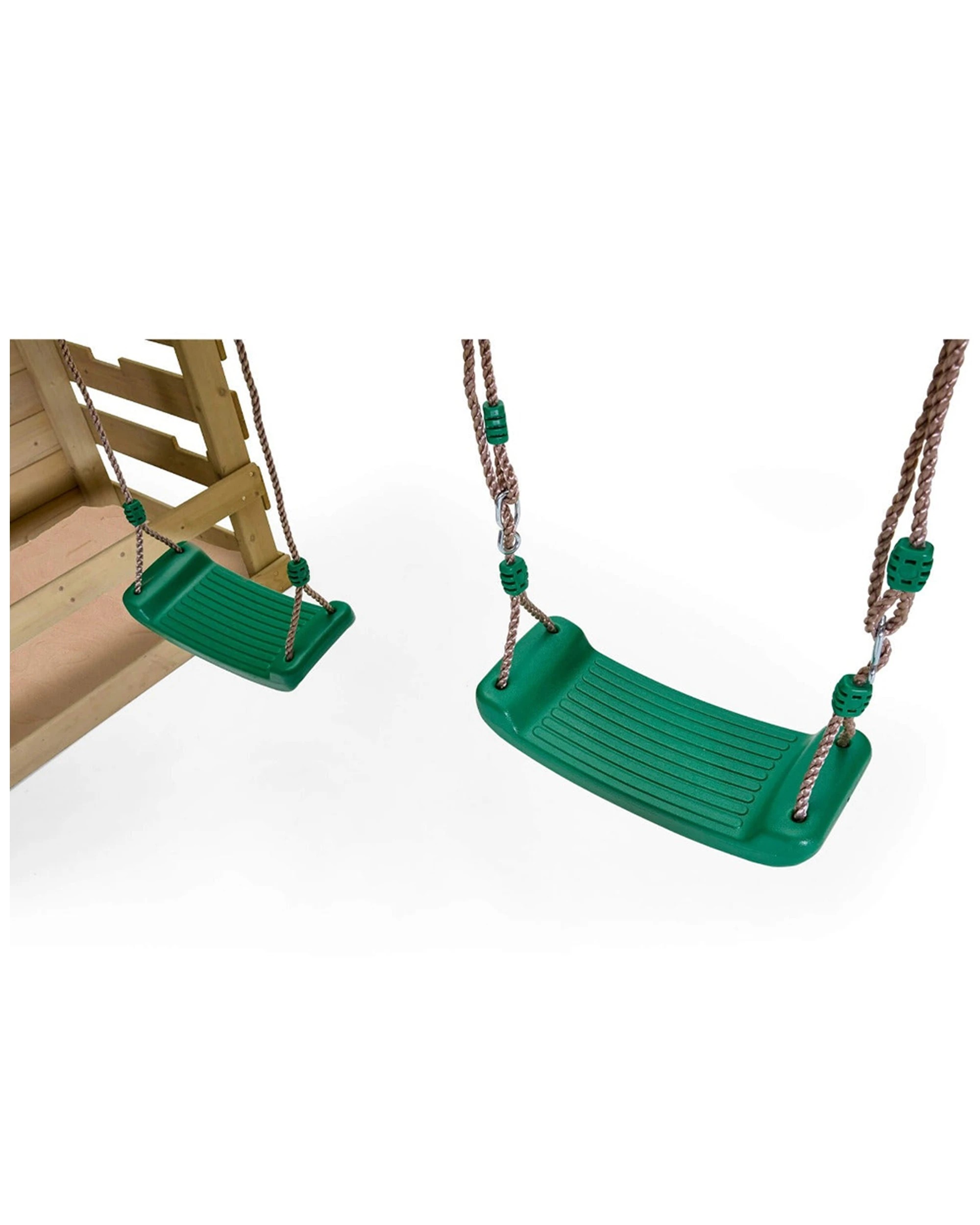 6 Plum Play Au Lookout Tower Playcentre With Swings Wooden Climbing Frame - Green, 6 of 9