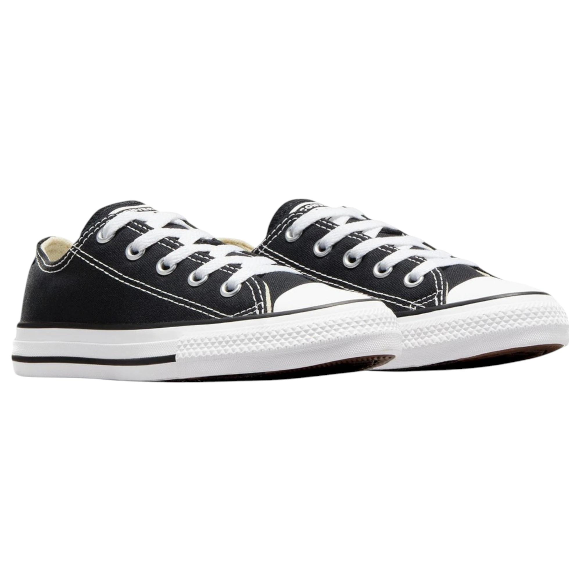 1 Converse Unisex Kids Chuck Taylor All Star Low Top Casual Shoes BLACK, 1 of 7