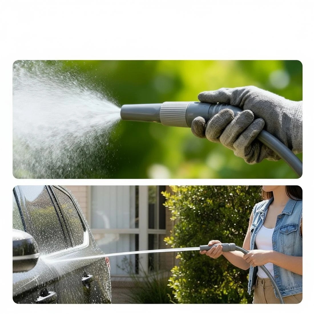 5 Green Fingers 20m Retractable Garden Hose Reel Heavy Duty 1/2" Hose Auto Rewind - Grey, 5 of 6