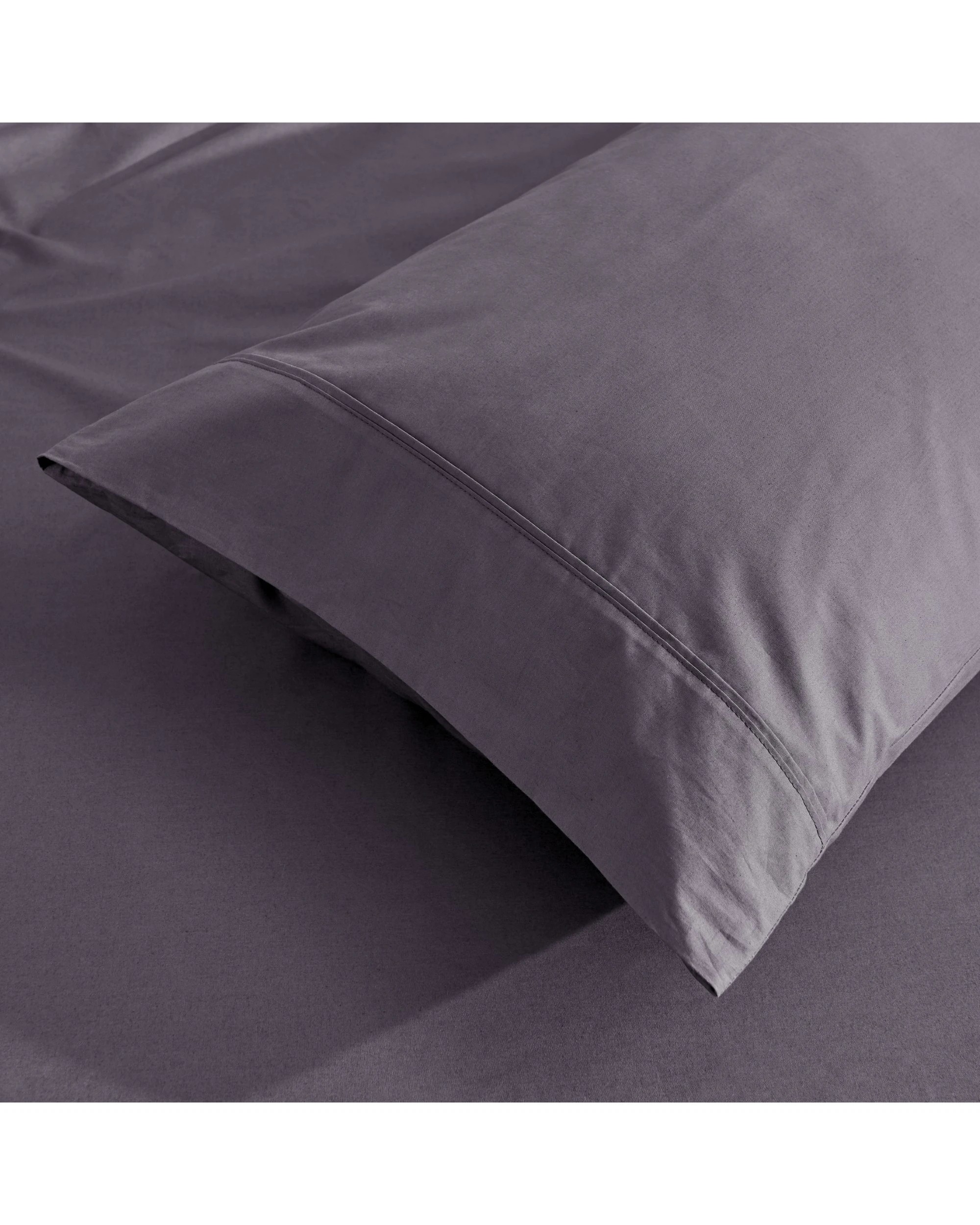 4 Dreamaker 300TC Cotton Percale Sheet Set - Super King Bed - Charcoal, 4 of 8