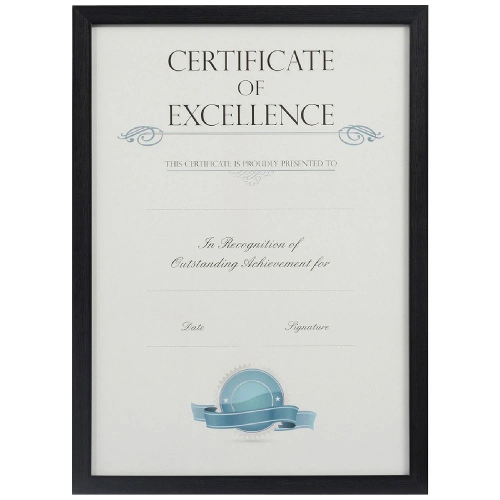 1 A3 Certificate Frame Brushed Black, 1 of 3