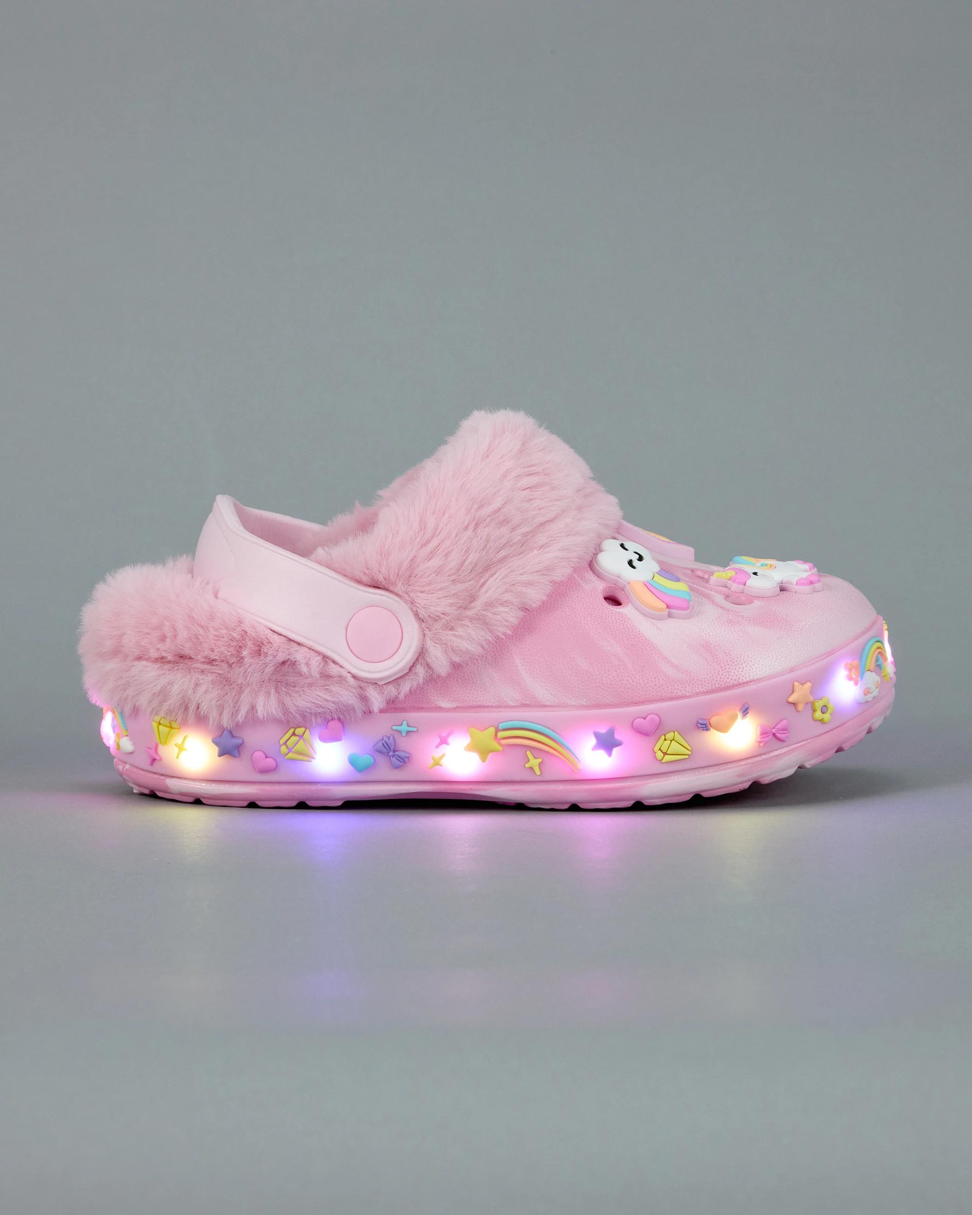 2 Junior Light Up Furlined Clogs Unicorn, 2 of 4