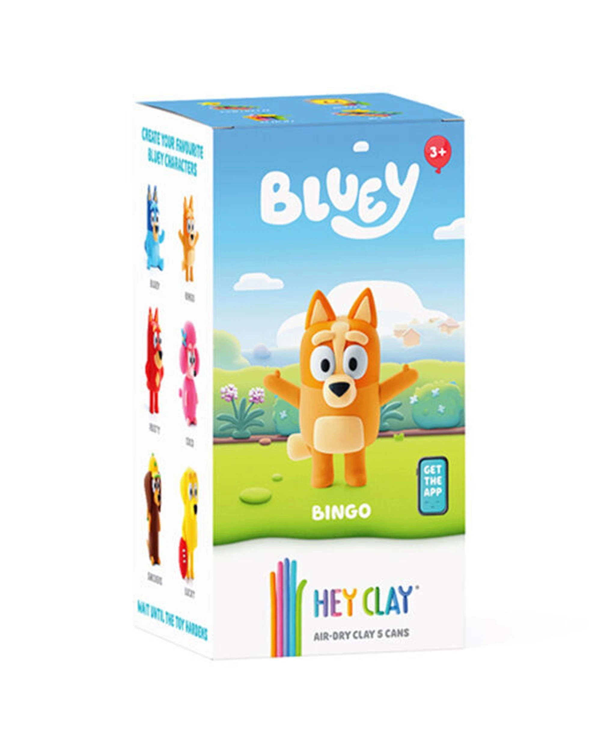 2 Hey Clay Bluey Single Character Kids Modelling Clay Set 5 Coloured Cans Bingo 4PK - Multi, 2 of 5