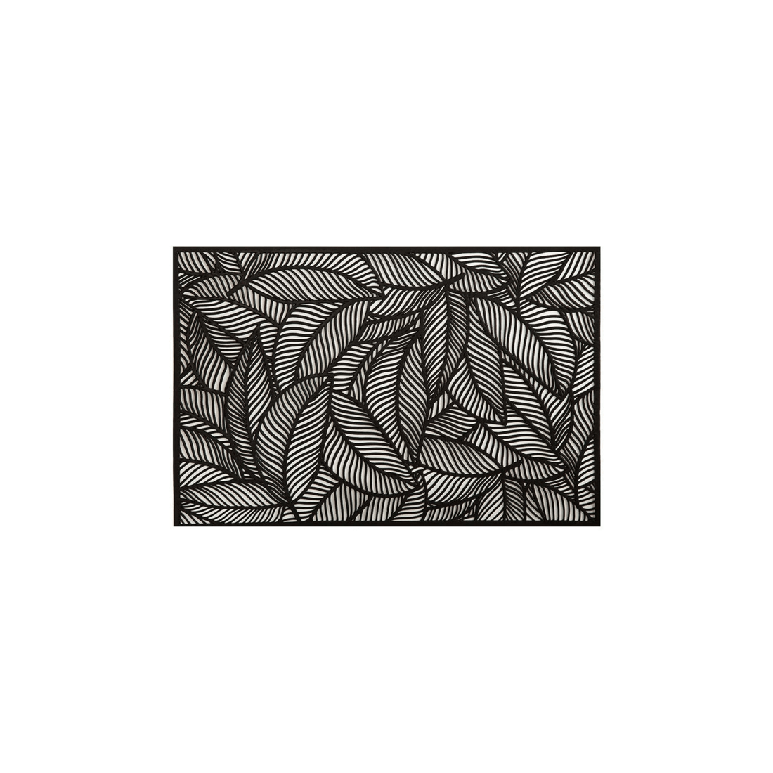 3 Maxwell & Williams Table Accents Cut-out Placemat 45x30cm Leaf Pvc Textured
 - Black, 3 of 3
