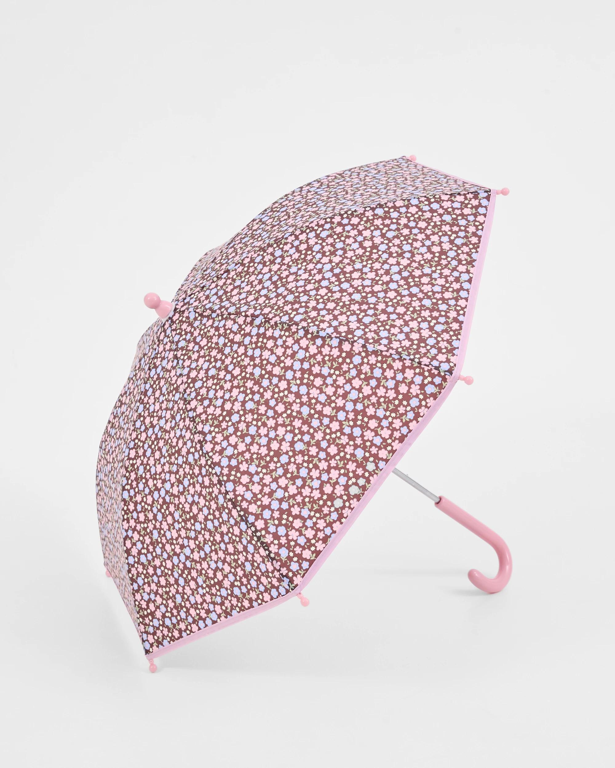 1 Target Kids Ditsy Flower Umbrella PURPLE, 1 of 3