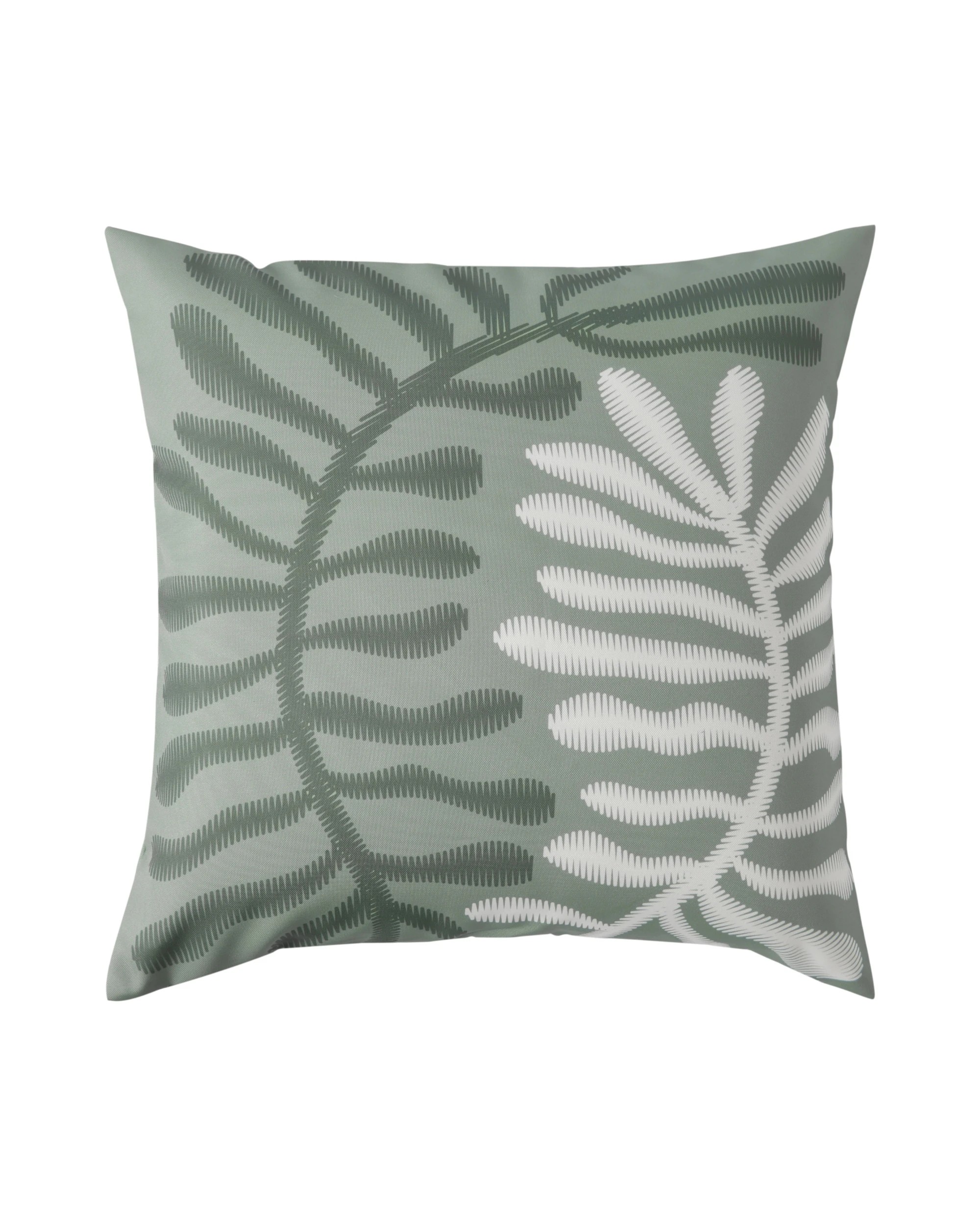 1 Vibes Fennel Printed Outdoor Cushion 50x50cm - Sage, 1 of 7