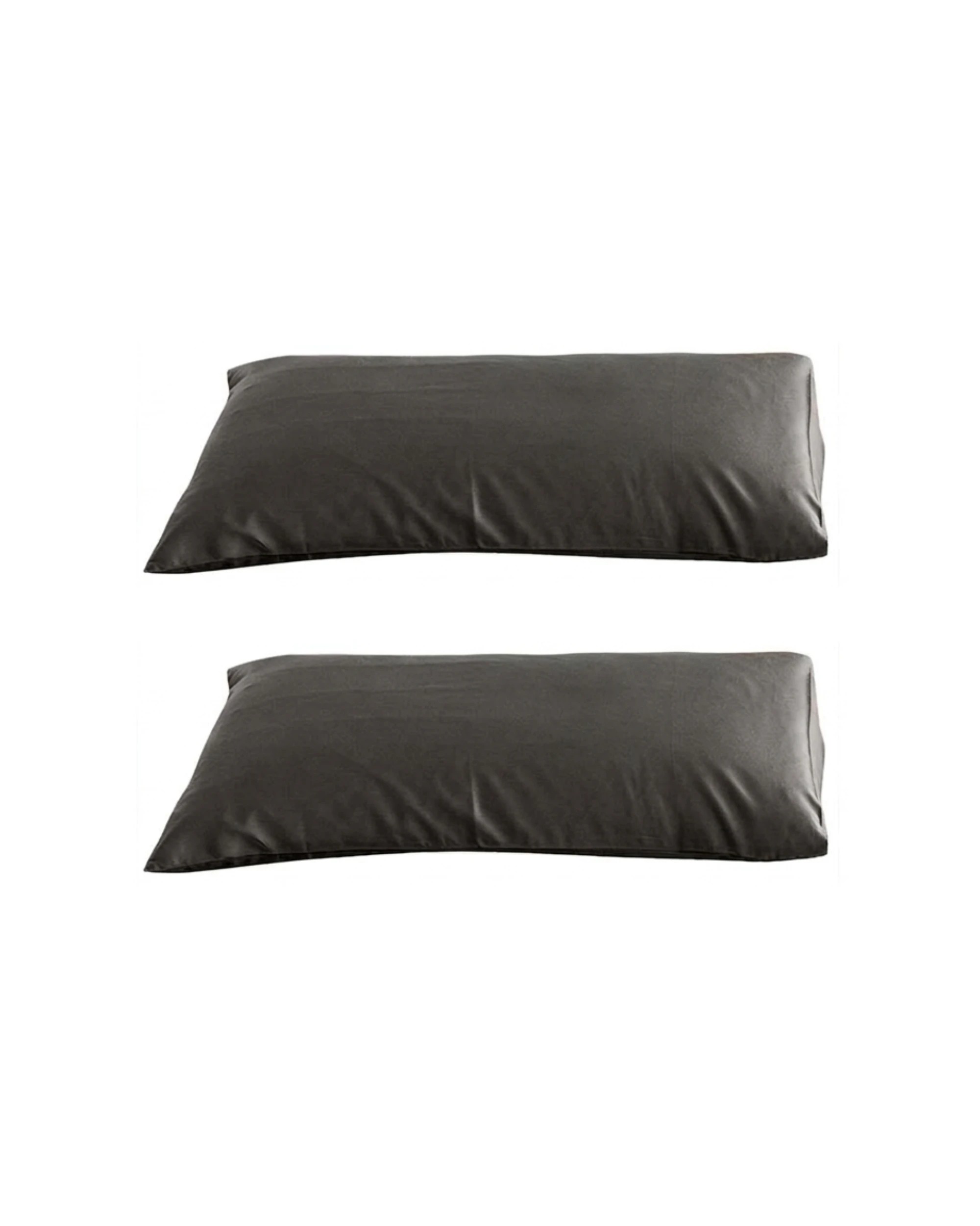 1 Cotton More 2pc 100% Cotton 650TC Sateen Pillowcase Set 48x73cm Dark - Grey, 1 of 4