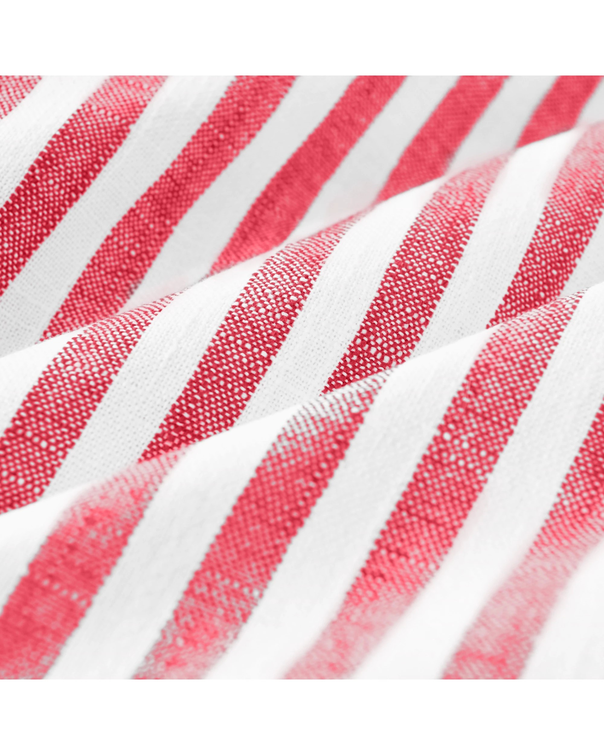 3 Cadence & Co. Oscar Faux Linen Striped Cushion - Red, 3 of 5