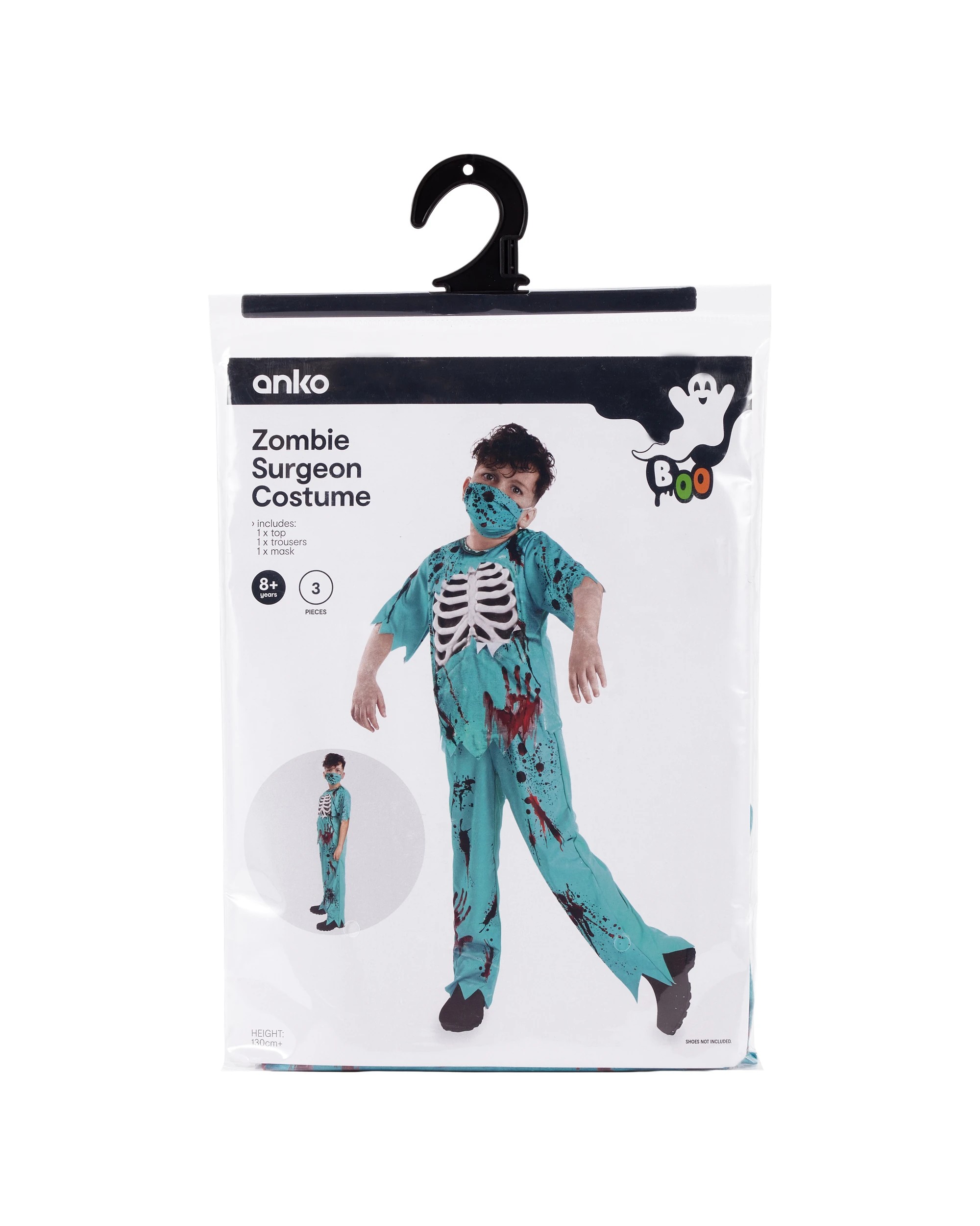 9 3 Piece Zombie Surgeon Costume - Ages 8+, 9 of 10