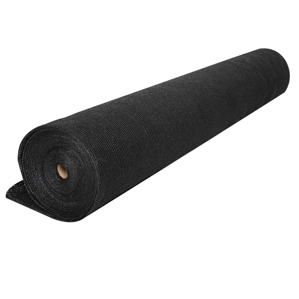 1 Instahut 70% Shade Cloth 3.66x30m Shadecloth Sail Heavy Duty - Black, 1 of 1