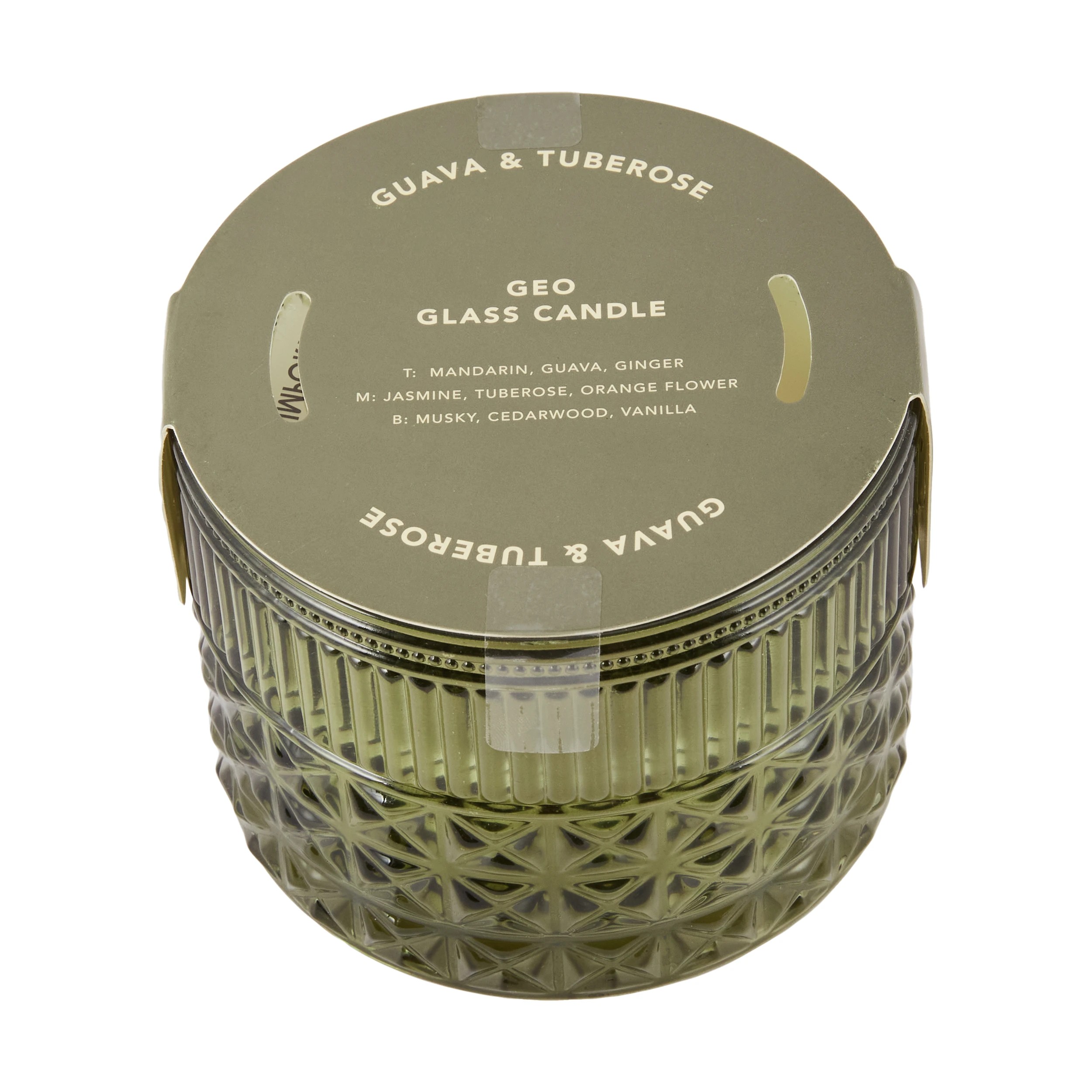 4 Green Geo Glass Candle, 4 of 4