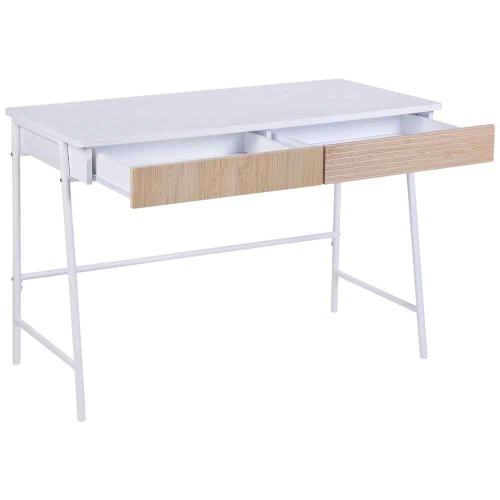 2 Studymate Vinci 2 Drawer Desk Oak and White Desks, Tables and Workstations, 2 of 10