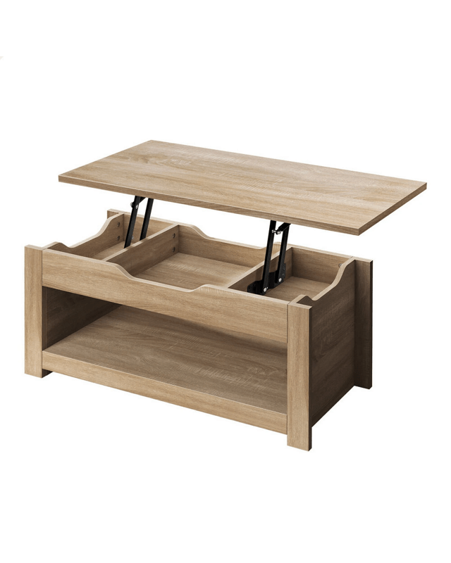 Alfordson Coffee Table Lift Up Top Laptop Desk Hidden Storage Shelf -