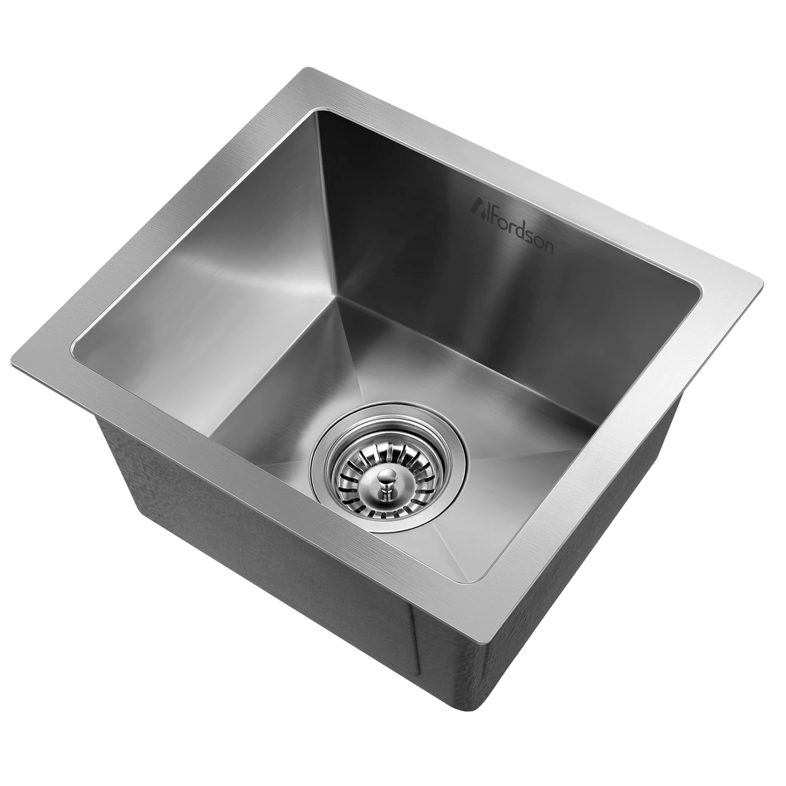 1 Alfordson Kitchen Sink 34x31cm Stainless Steel Basin Single Bowl - Silver, 1 of 8