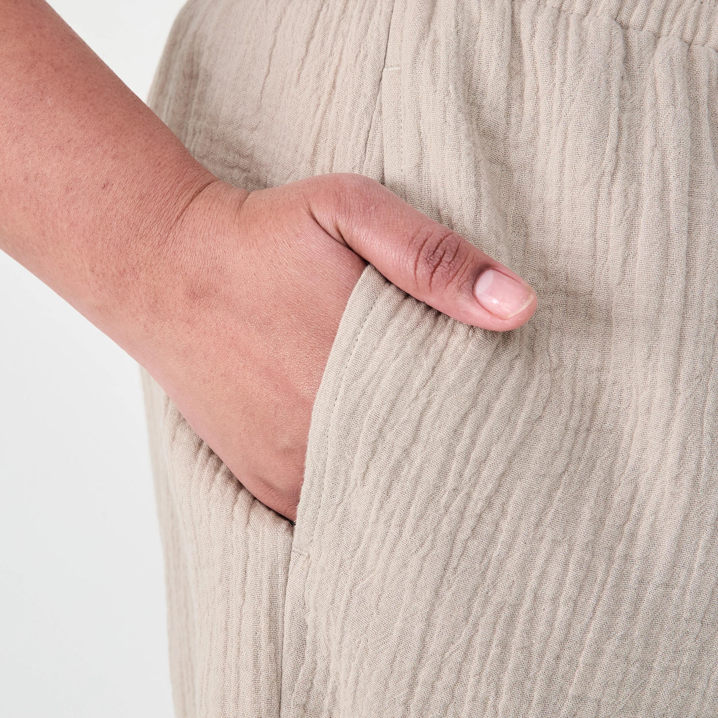 5 Curve Double Cloth Shorts Grey Taupe, 5 of 6