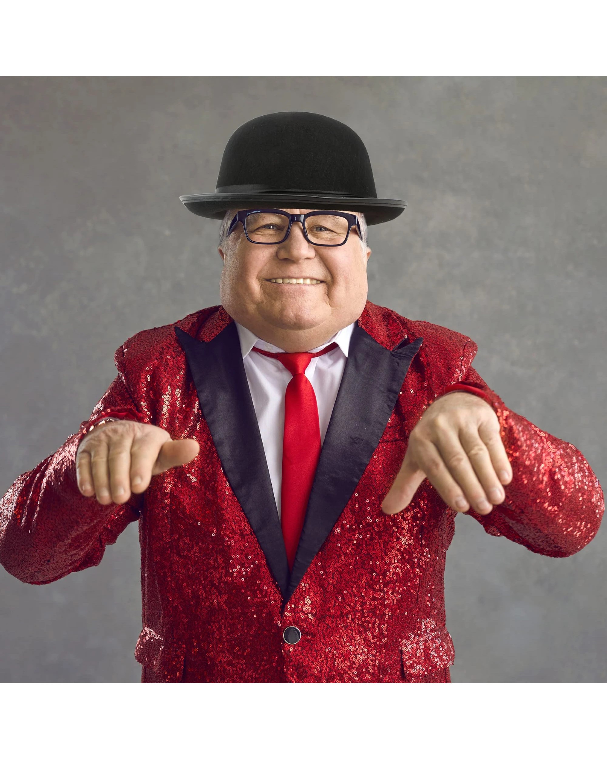 3 BR Costumes Bowler Hat Party Costume Accessory - Set of 6, 3 of 5