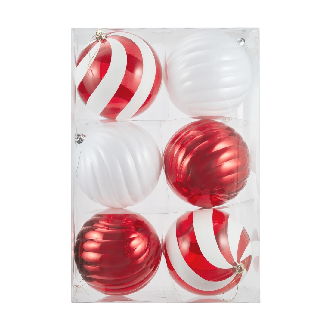 1 6 Pack 20cm Candy Cane Baubles, 1 of 7