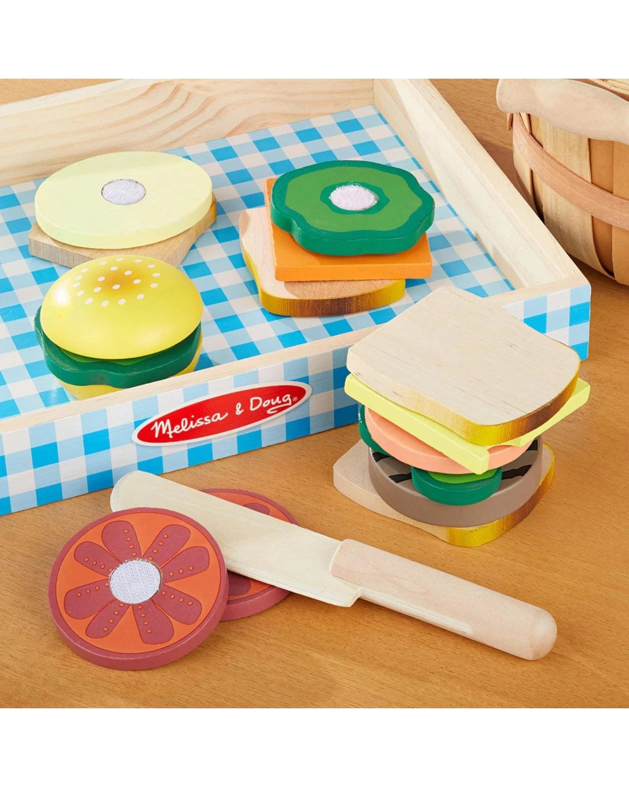 5 Melissa and Doug Wooden Sandwich Making Set, 5 of 9