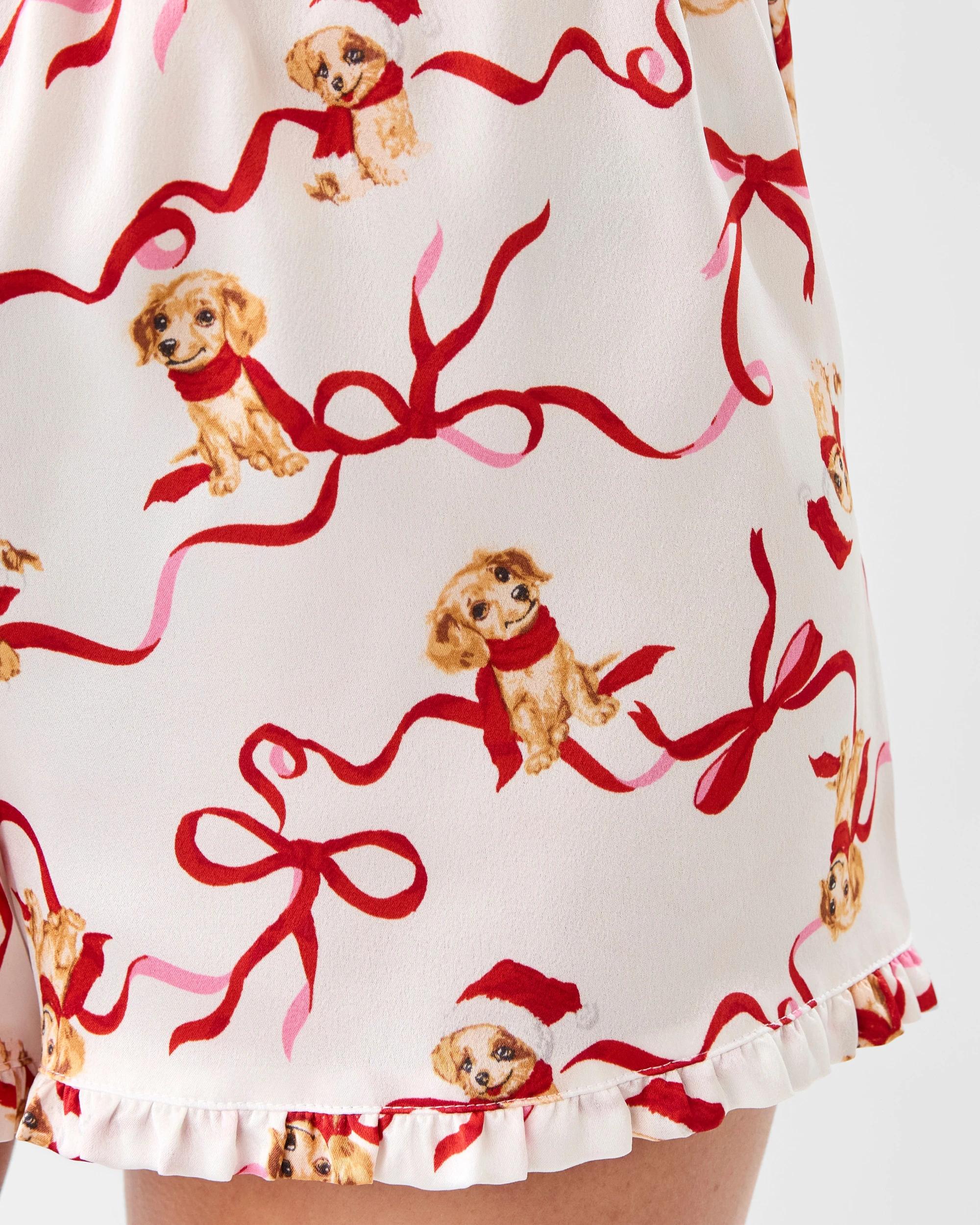9 Family Matching Christmas Dog Ribbon Mini Me Womens Pyjama Set Xmas Dog, 9 of 10