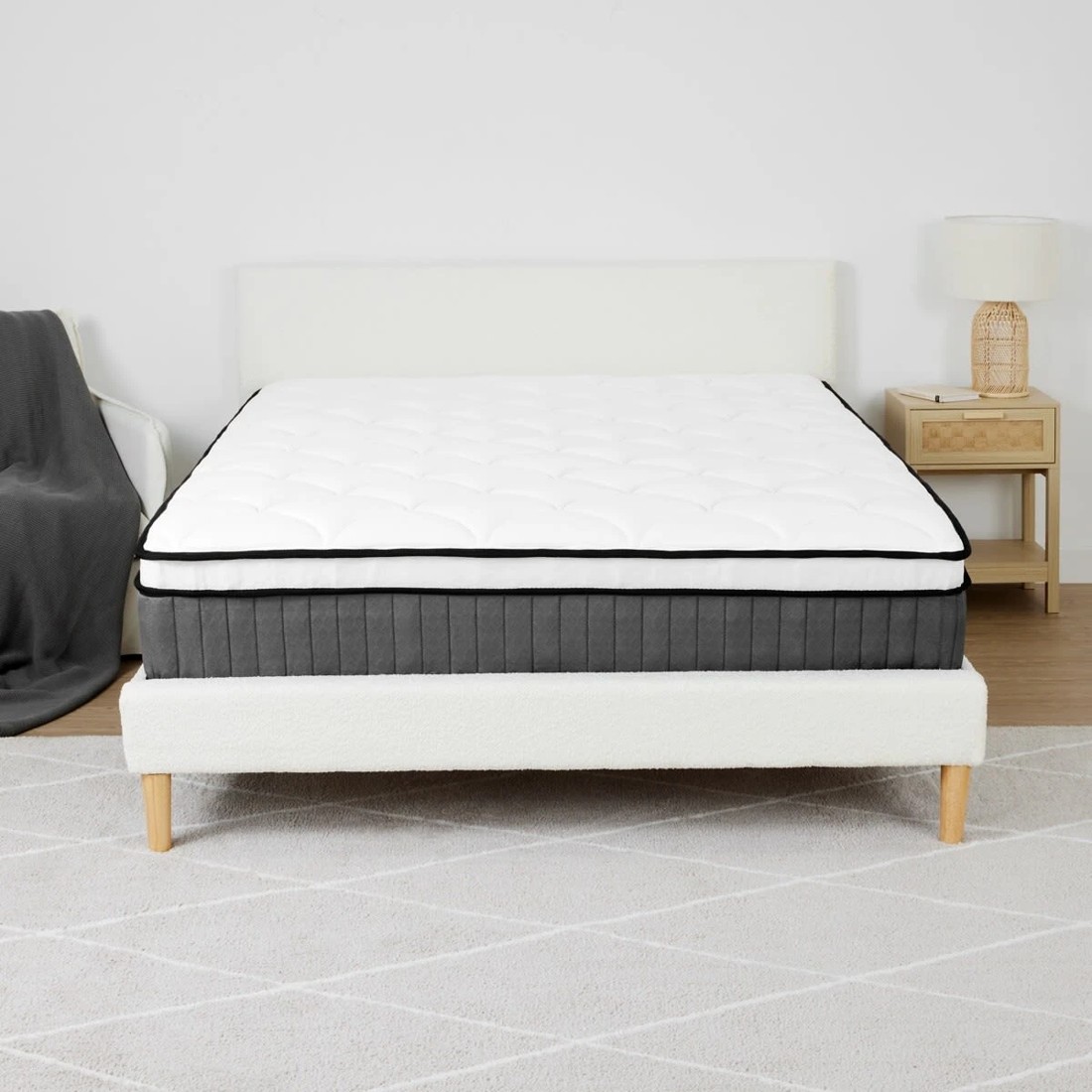 1 Double Bed Euro Spring Mattress, 1 of 7