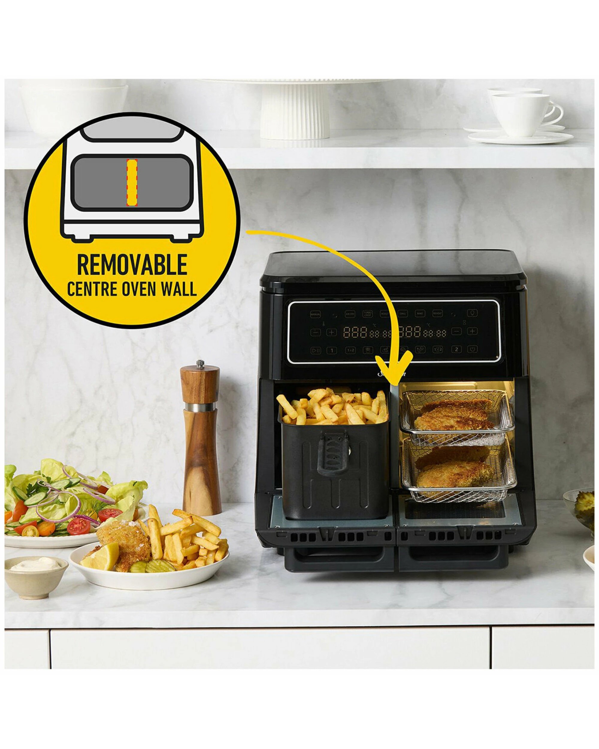 4 Sunbeam 11 Litre Multi Zone Air Fryer Oven - BLACK, 4 of 5