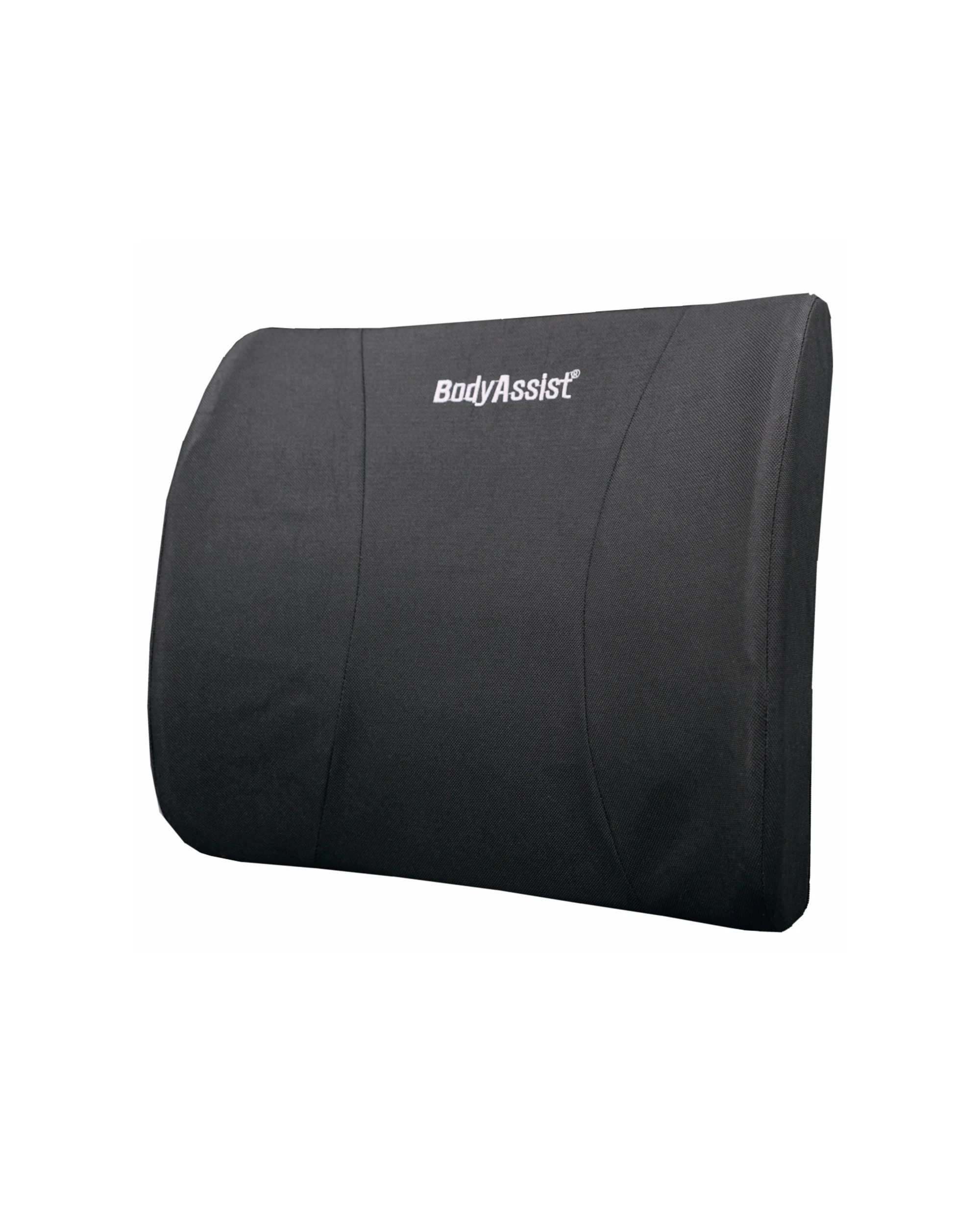1 Bodyassist Deluxe Back Rest Cushion Ergonomic With Large Hot Cold Gel Pack - Black, 1 of 8