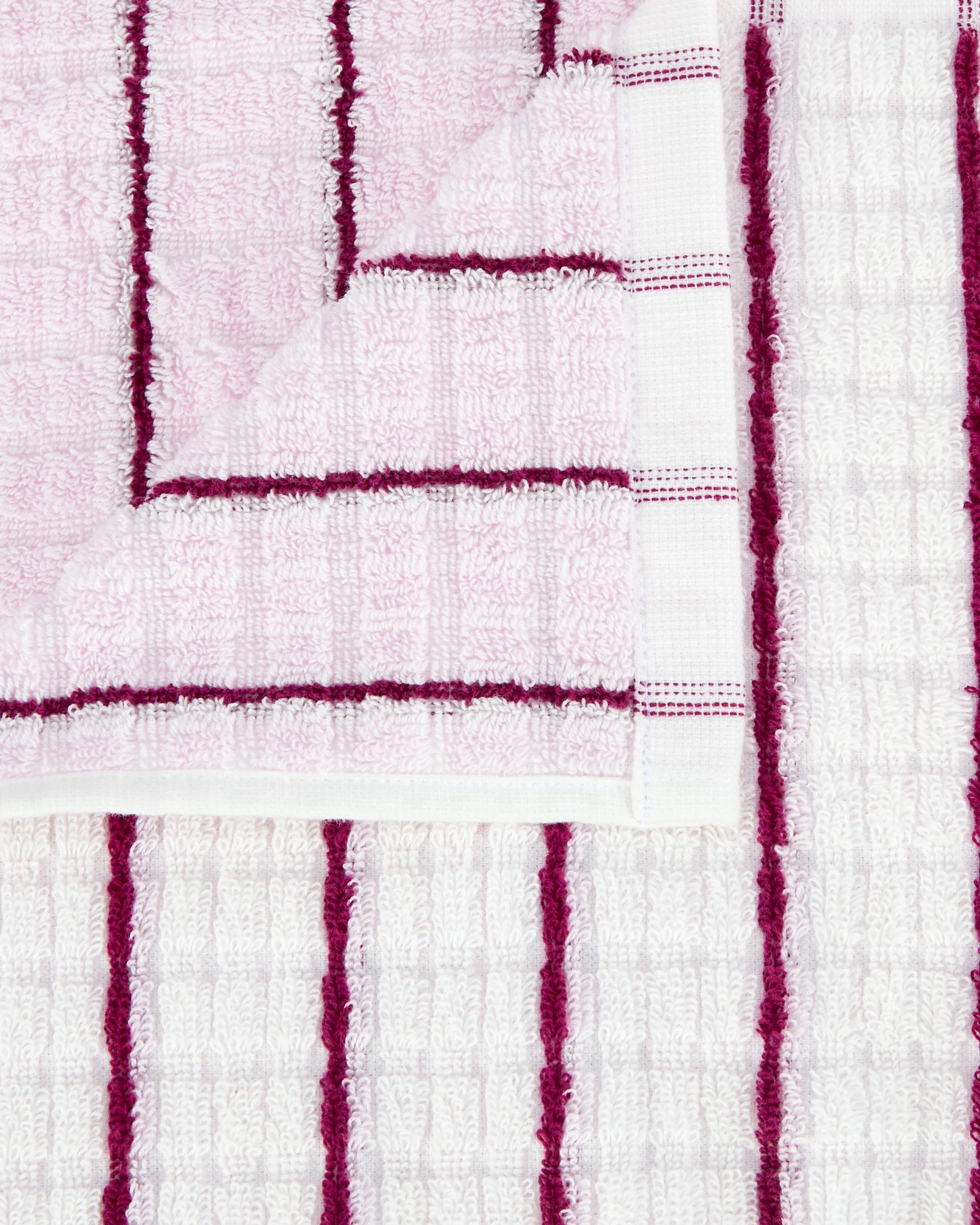 2 Pinstripe Bath Towel - Pink, 2 of 5
