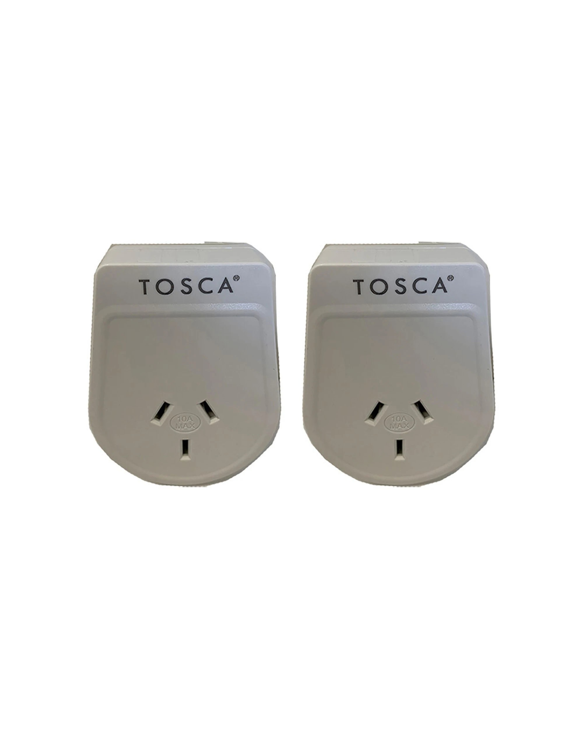 1 Tosca 2Pk Od Travel Power Adapter Converter Plug - India - White, 1 of 3