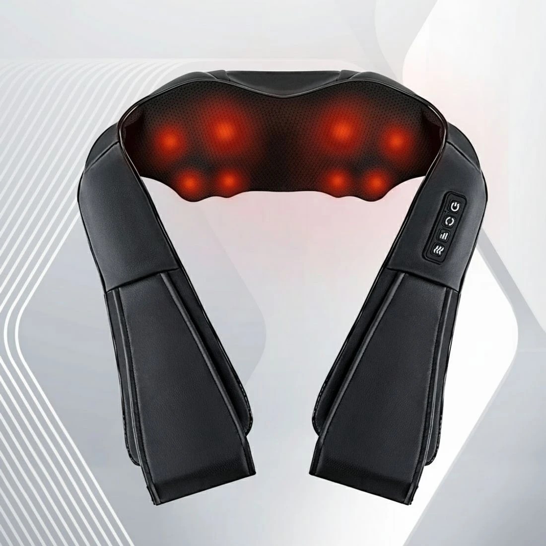 6 Livemor 8 Massage Nodes Neck Massager Heated - Black, 6 of 6