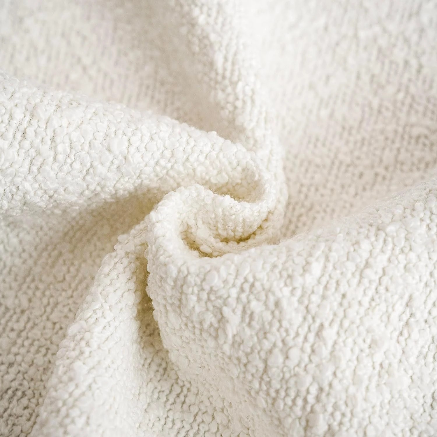 3 Gioia Casa 2-Pack Bouclé Cushion Covers 30x50cm - Snow, 3 of 3