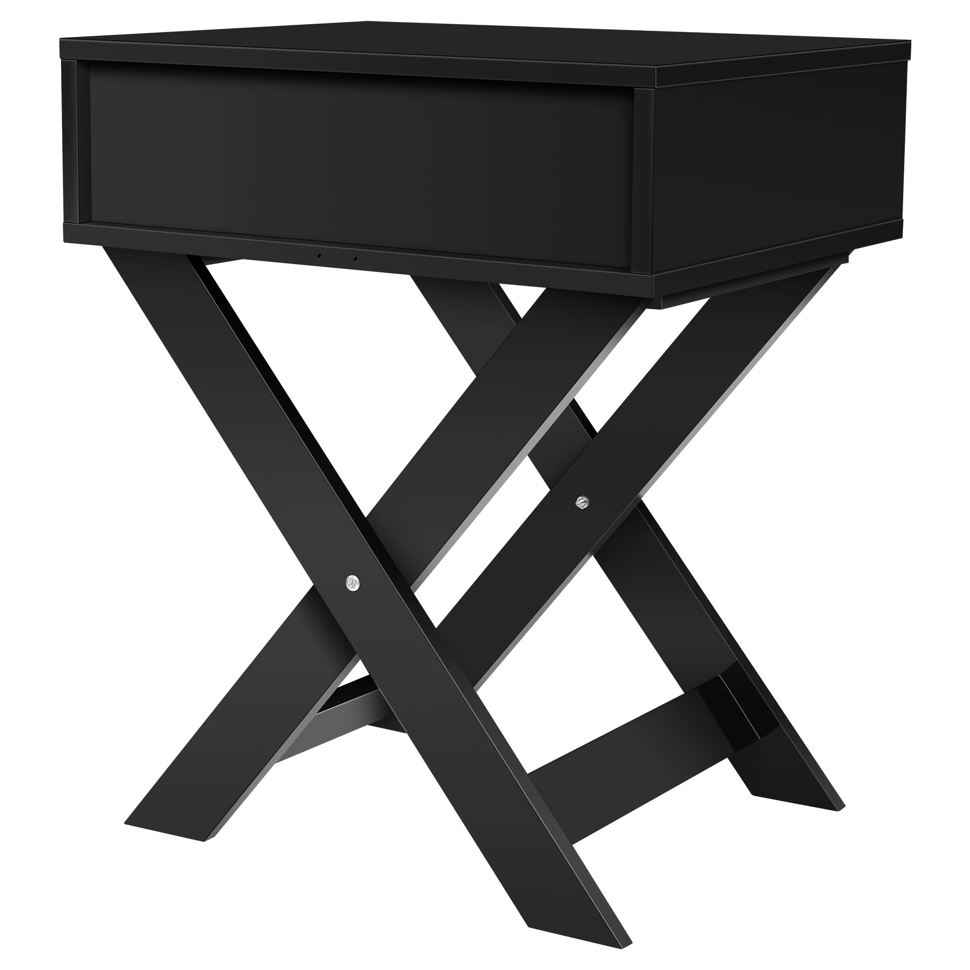 3 Alfordson Bedside Table Nightstand Side Storage Cabinet French Country - Black, 3 of 10