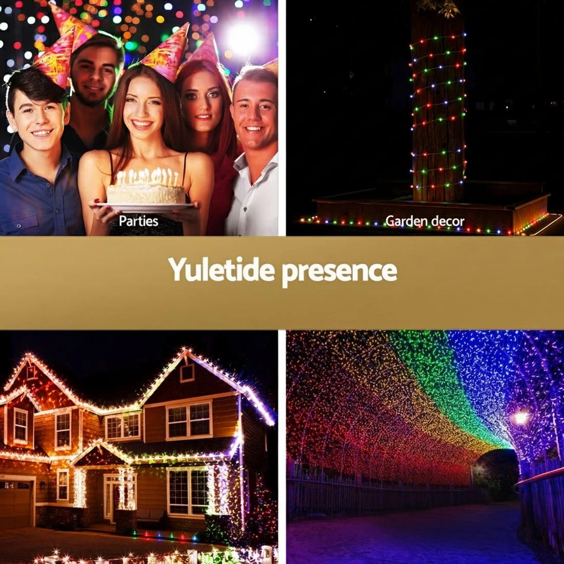 4 Jingle Jollys 30M Christmas Lights String Rope Light Decoration 300 LED Colorful - Multi, 4 of 4